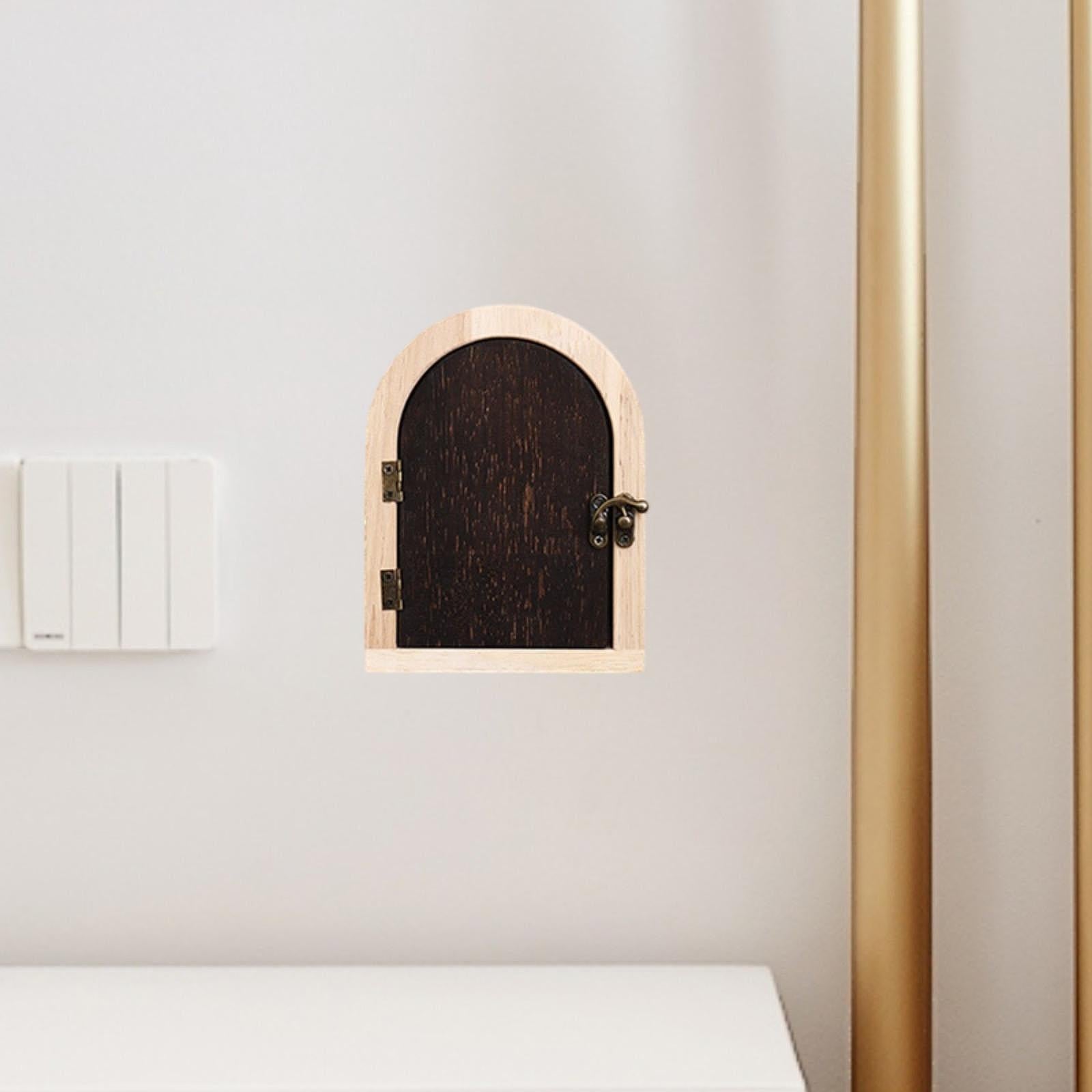 Outlet Cover Wood Elegant Socket Protection Box for Kitchen Workshop Bedroom 12x15.7cm Beige and Brown