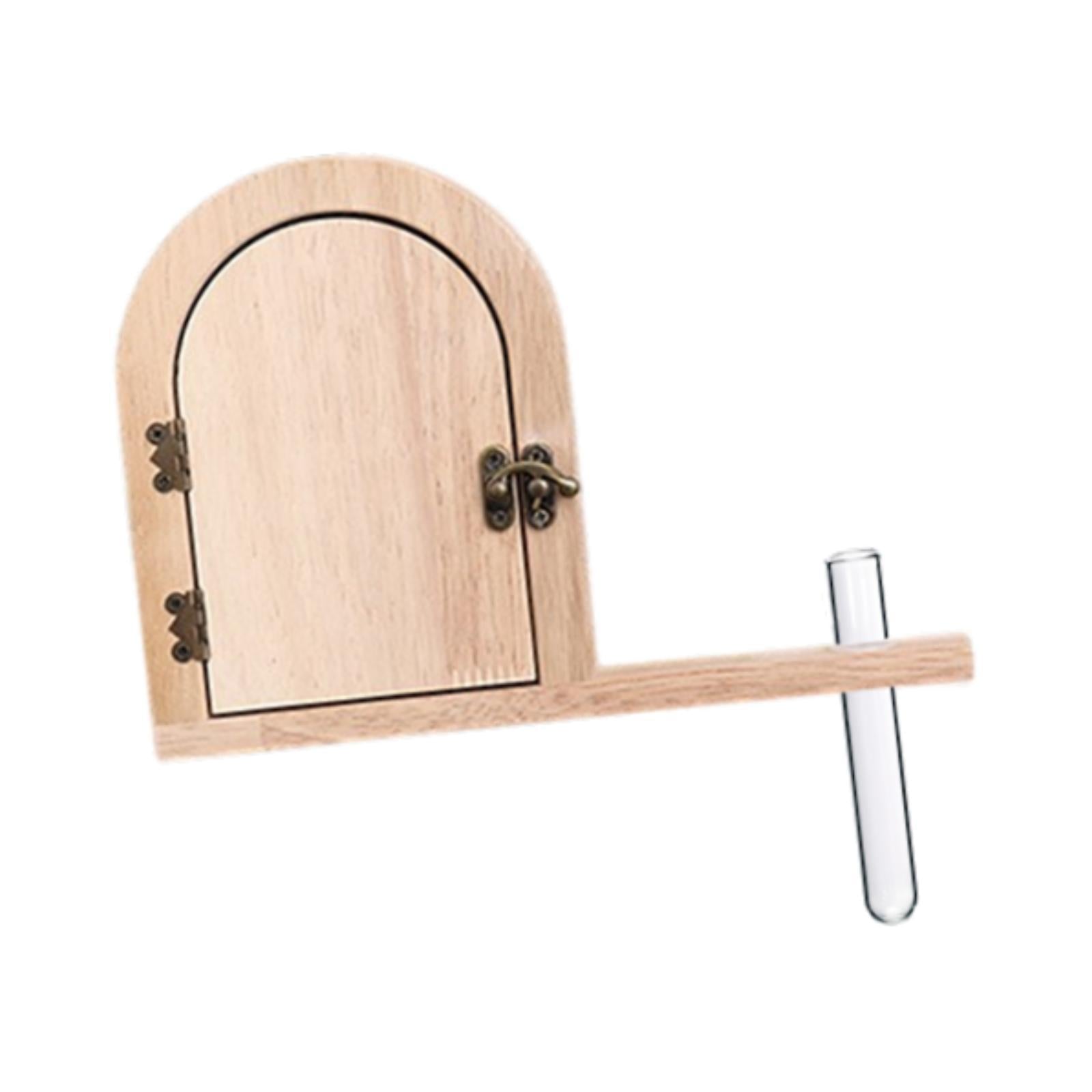 Outlet Cover Wood Elegant Socket Protection Box for Kitchen Workshop Bedroom 22x15.7cm Beige