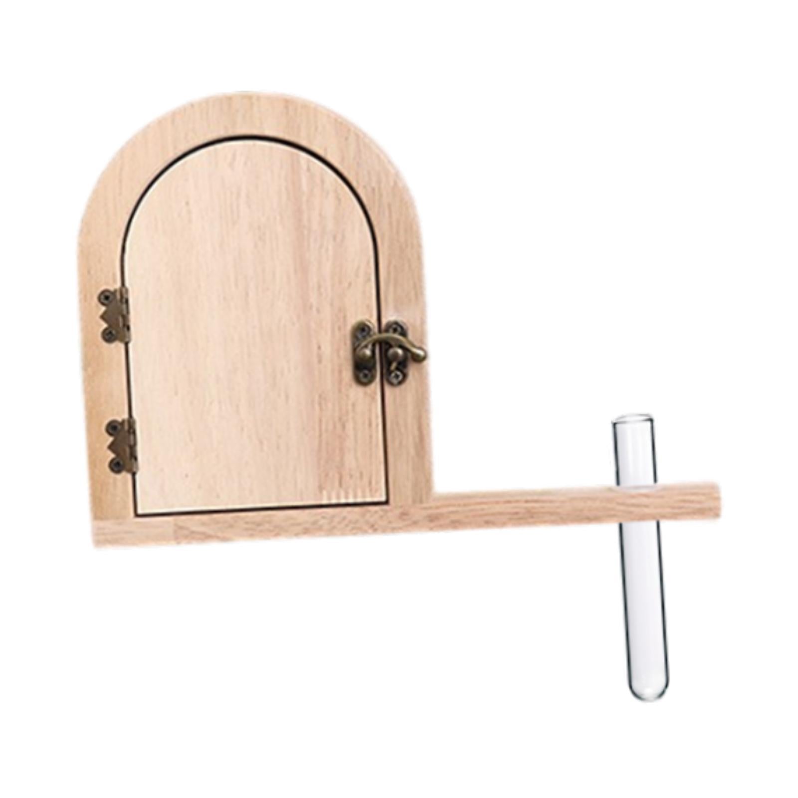 Outlet Cover Wood Elegant Socket Protection Box for Kitchen Workshop Bedroom 22x15.7cm Beige