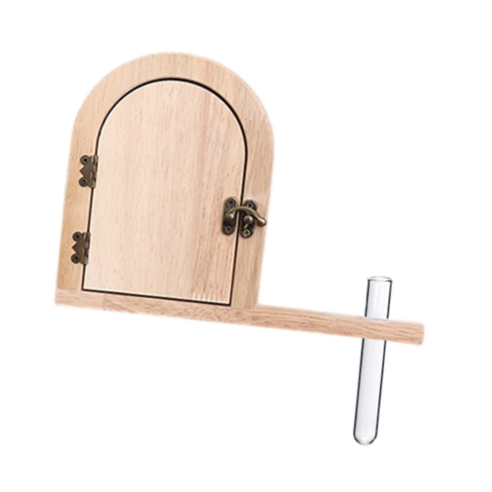 Outlet Cover Wood Elegant Socket Protection Box for Kitchen Workshop Bedroom 22x15.7cm Beige