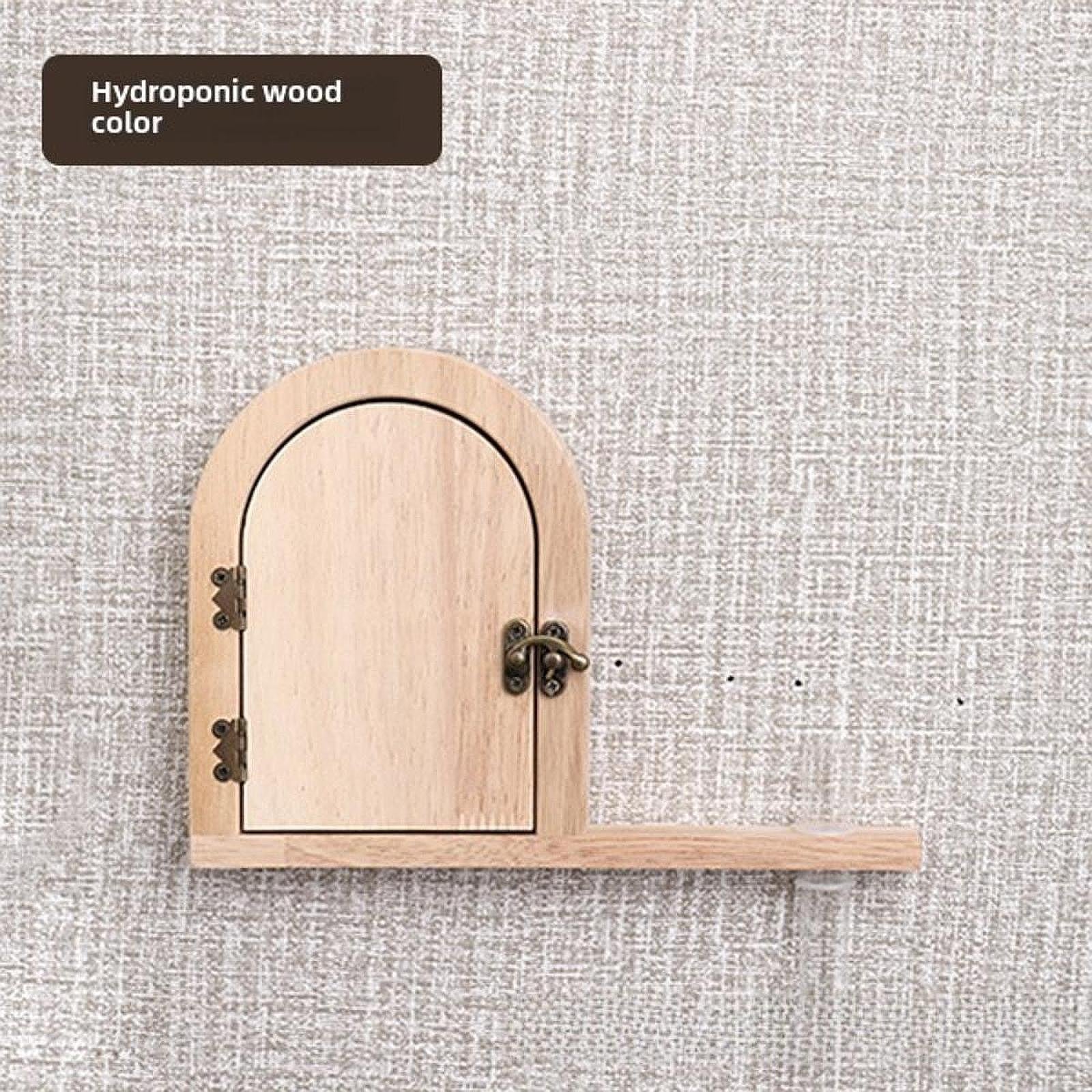 Outlet Cover Wood Elegant Socket Protection Box for Kitchen Workshop Bedroom 22x15.7cm Beige