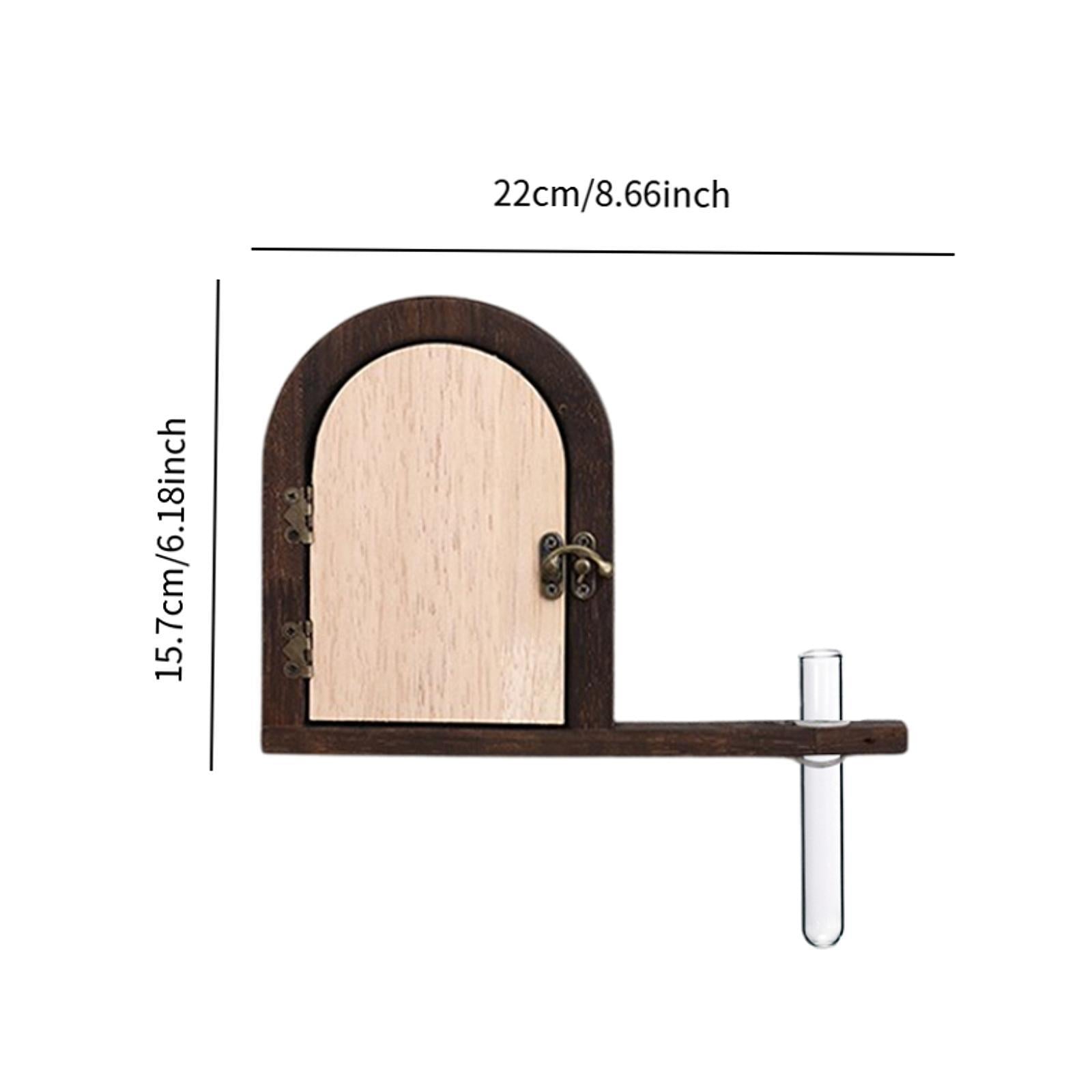 Outlet Cover Wood Elegant Socket Protection Box for Kitchen Workshop Bedroom 22x15.7cm Brown and Beige