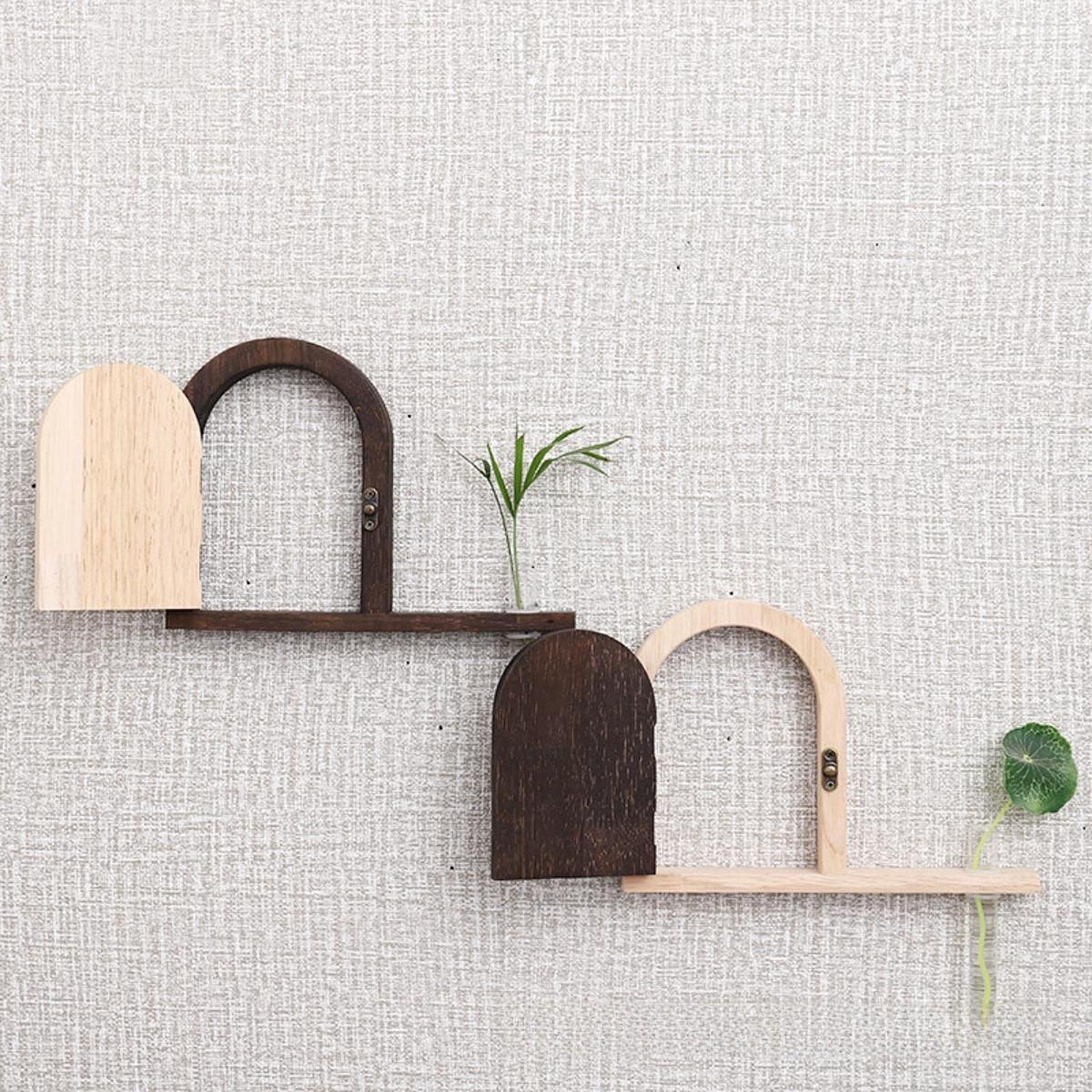 Outlet Cover Wood Elegant Socket Protection Box for Kitchen Workshop Bedroom 22x15.7cm Brown and Beige