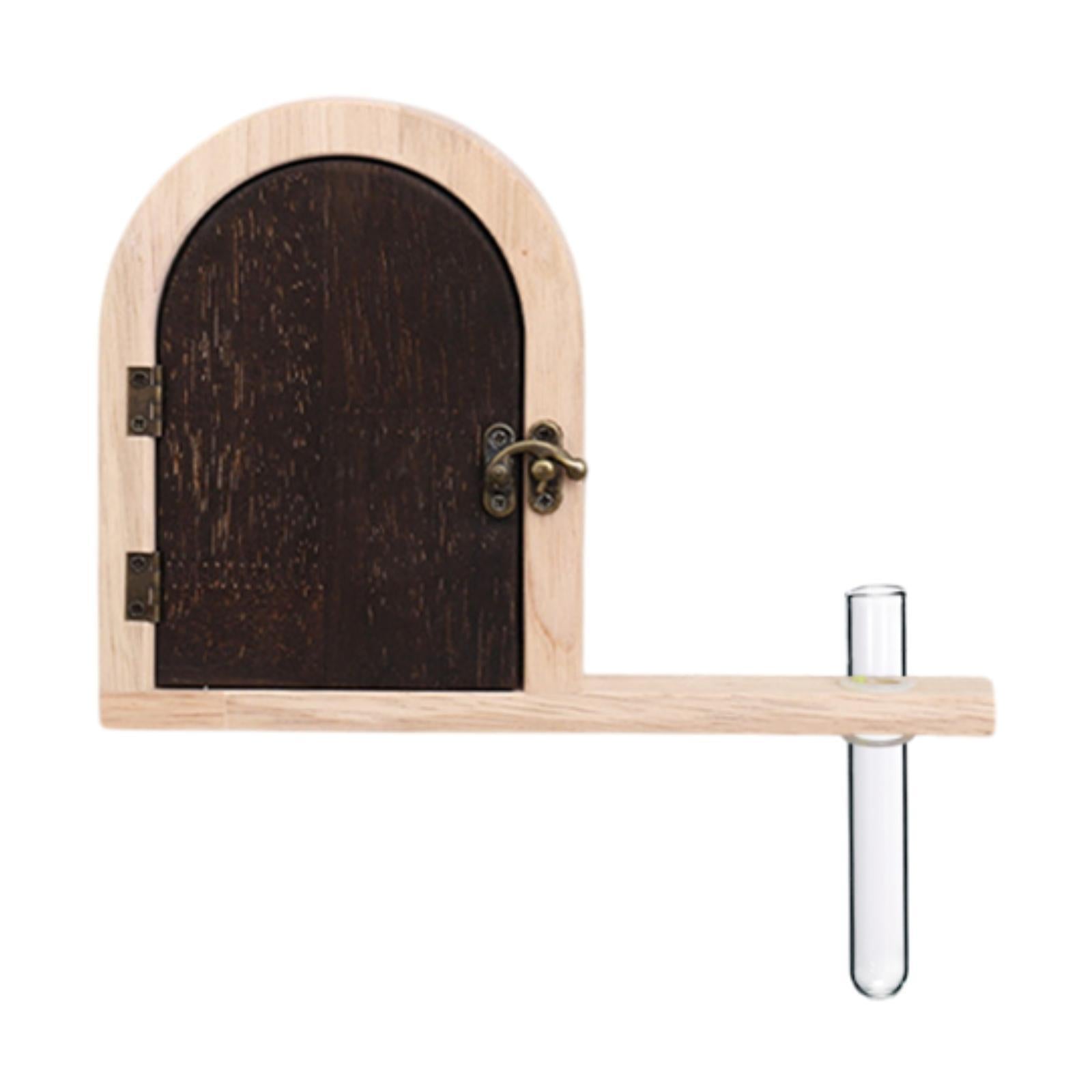 Outlet Cover Wood Elegant Socket Protection Box for Kitchen Workshop Bedroom 22x15.7cm Beige and Brown