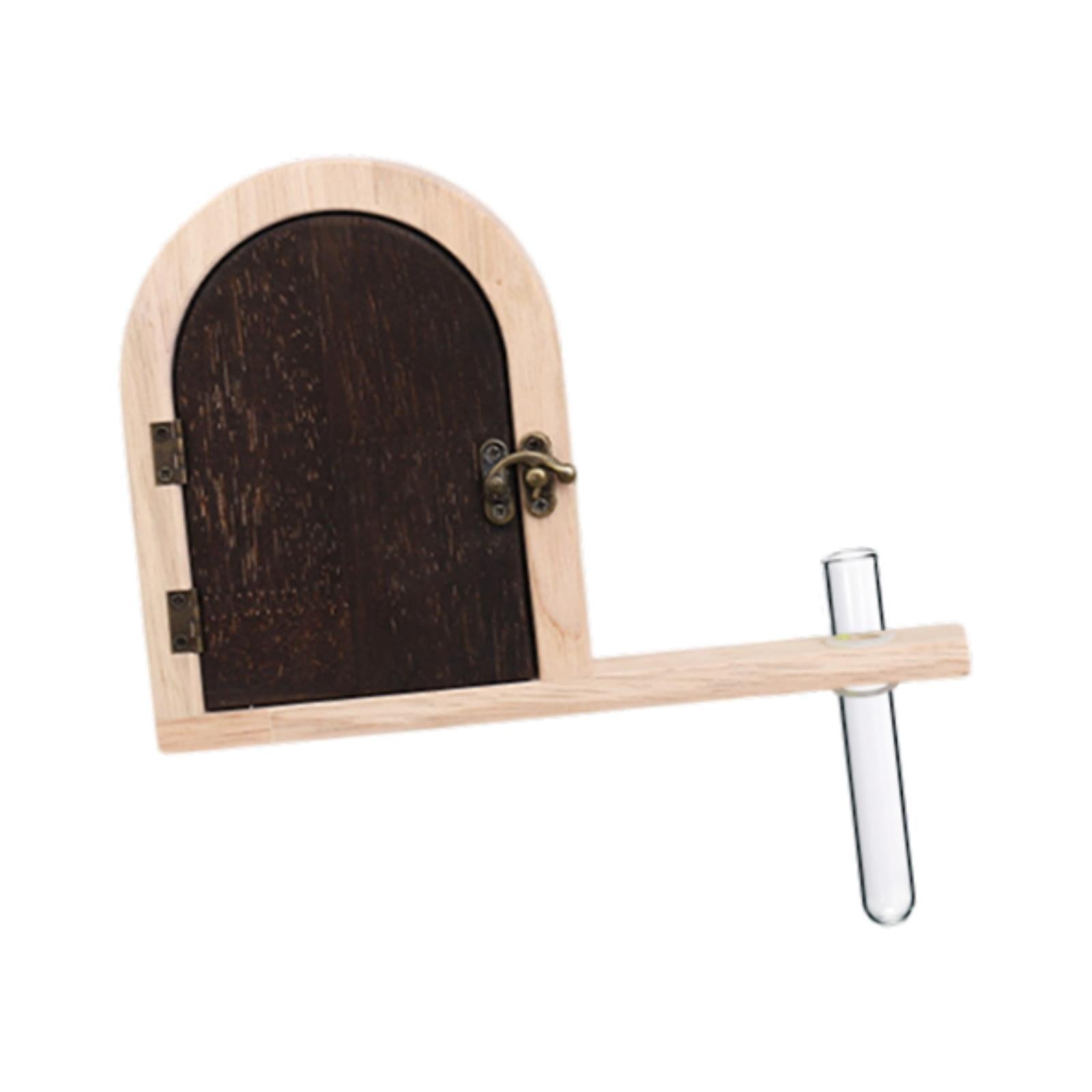 Outlet Cover Wood Elegant Socket Protection Box for Kitchen Workshop Bedroom 22x15.7cm Beige and Brown