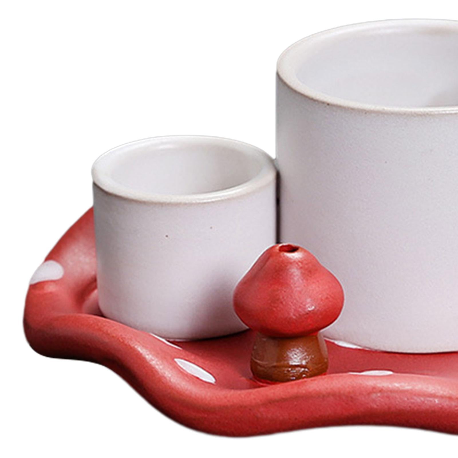 Incense Burner Holder Multifunctional Sage Holder for Reading Hotel Bathroom Red White