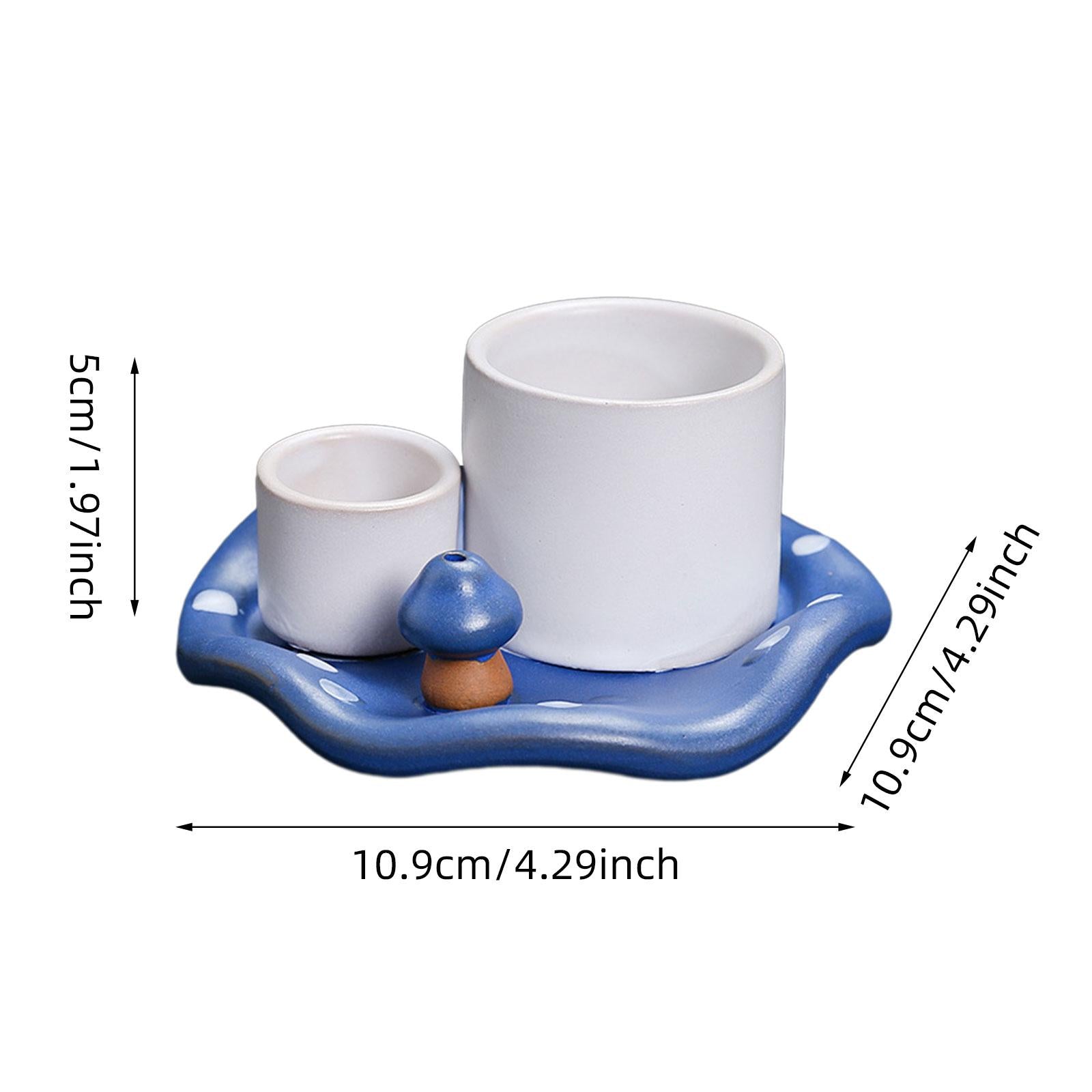 Incense Burner Holder Multifunctional Sage Holder for Reading Hotel Bathroom Blue White