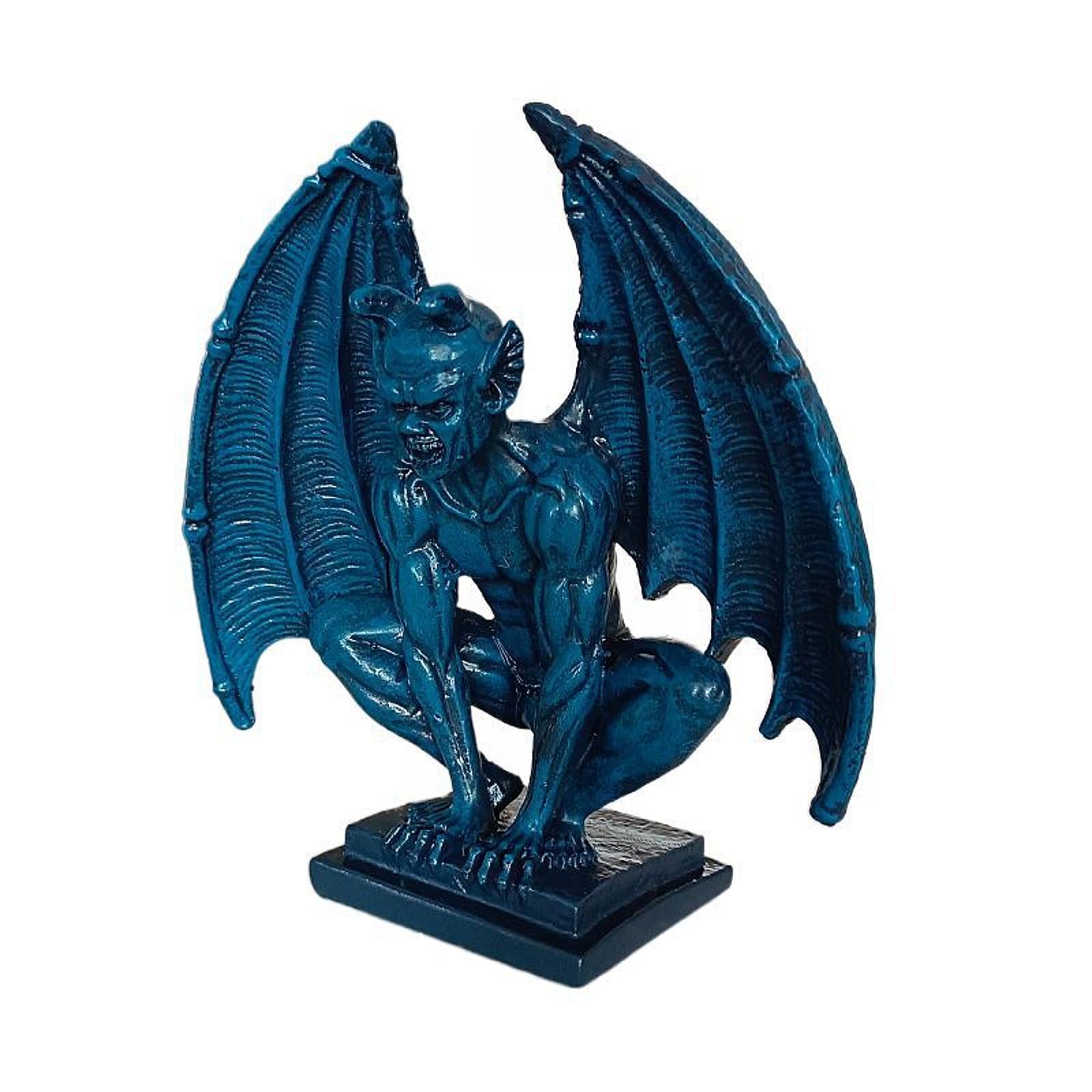 Demon Demon Gothic Sculpture Figurine Shelf Collection Guardian Miniature Blue