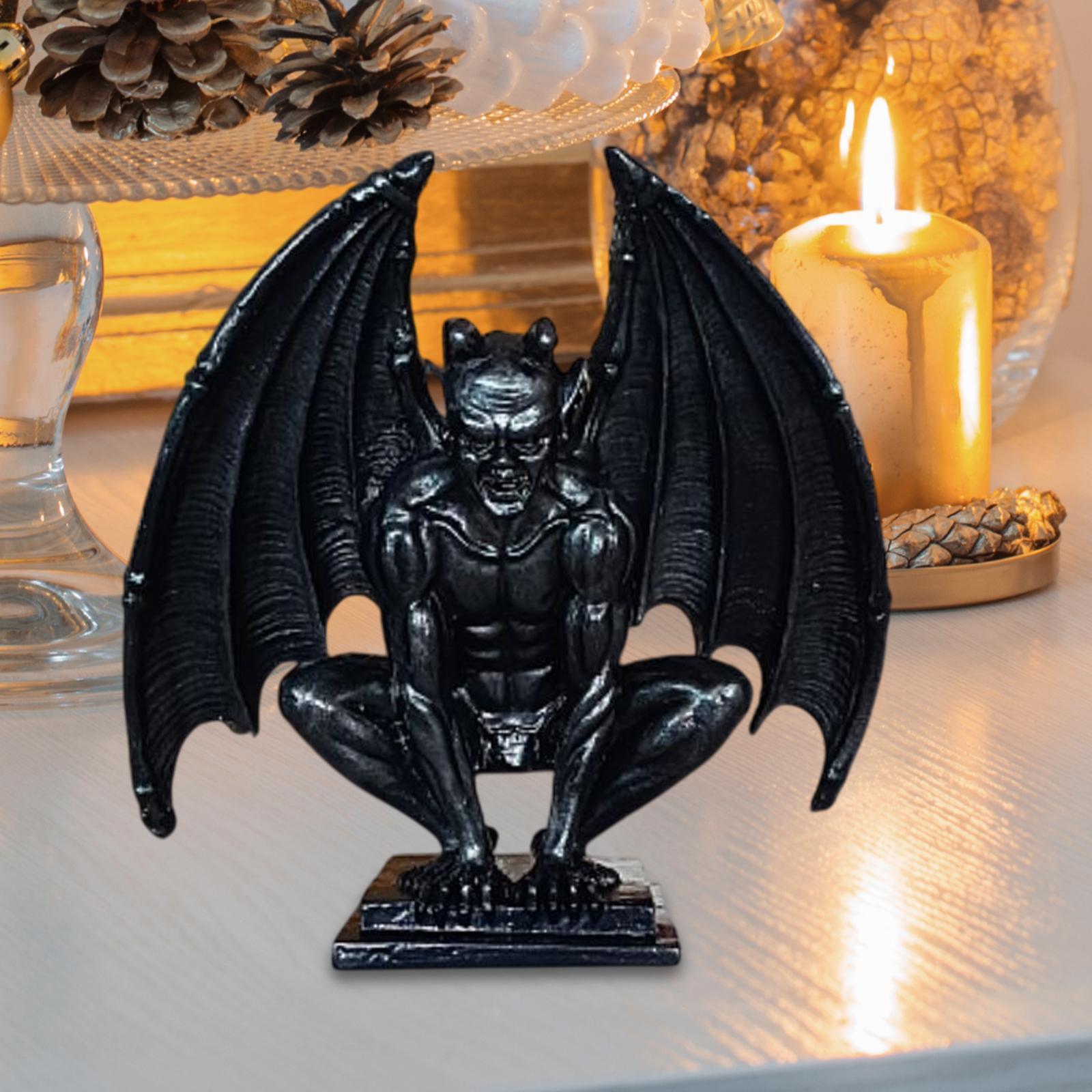 Demon Demon Gothic Sculpture Figurine Shelf Collection Guardian Miniature Black