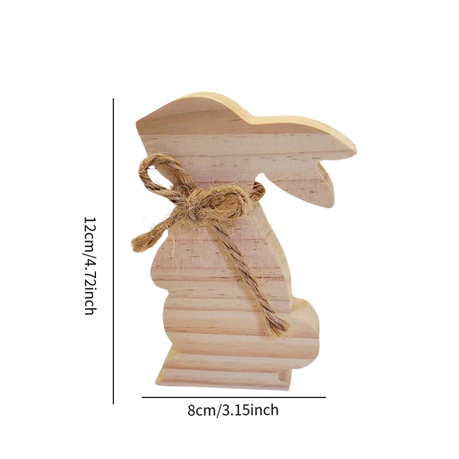 Wooden Bunny Sign Tabletop Centerpieces Display Gift Easter Table Decoration Style A