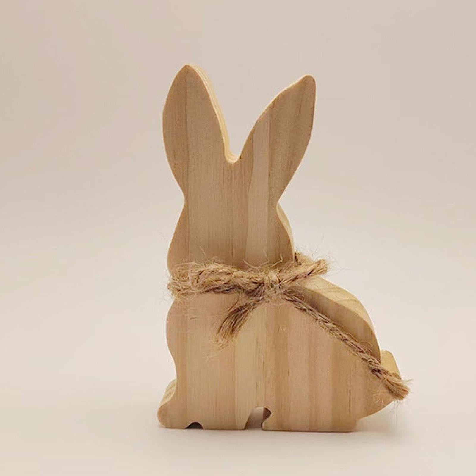 Wooden Bunny Sign Tabletop Centerpieces Display Gift Easter Table Decoration Style C