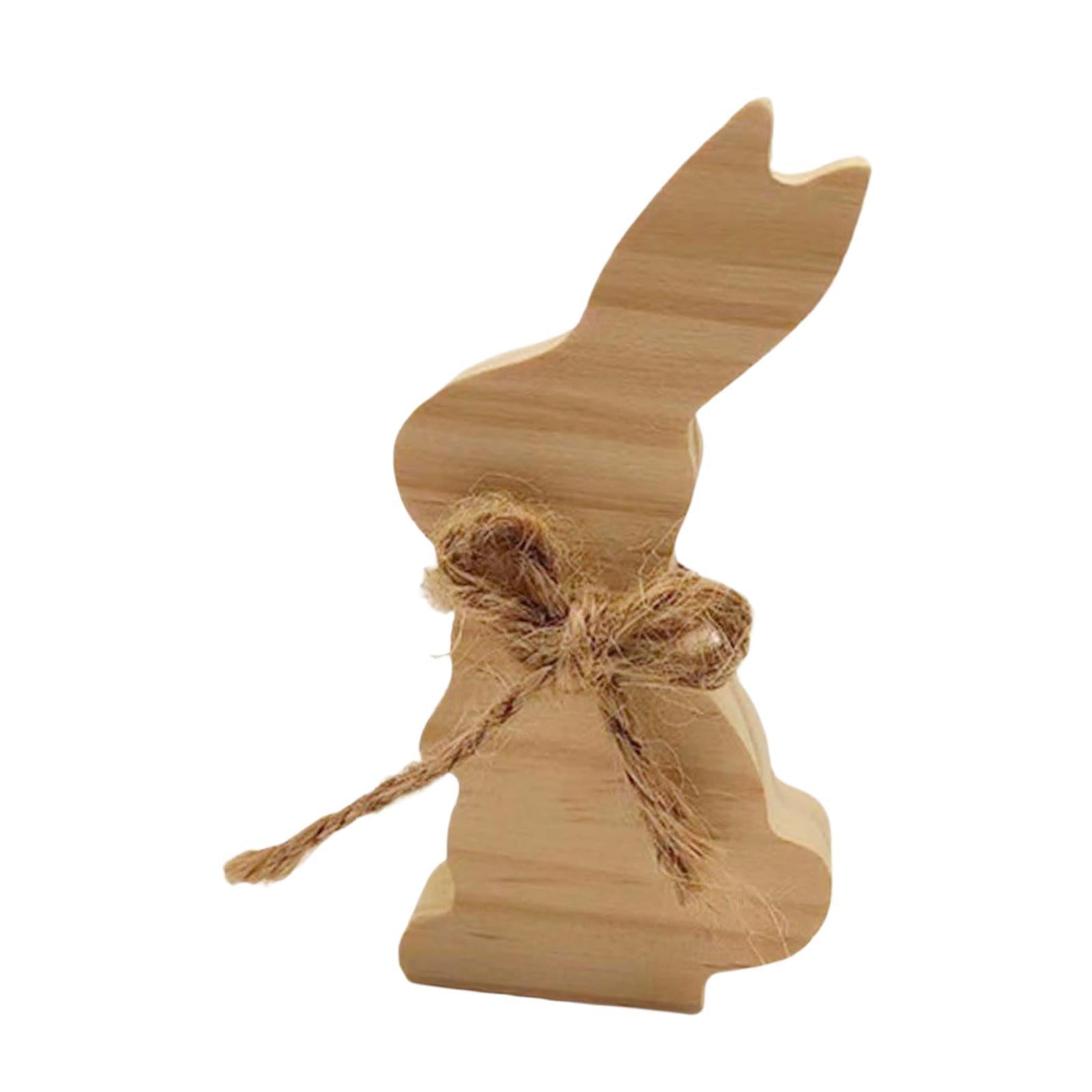 Wooden Bunny Sign Tabletop Centerpieces Display Gift Easter Table Decoration Style D