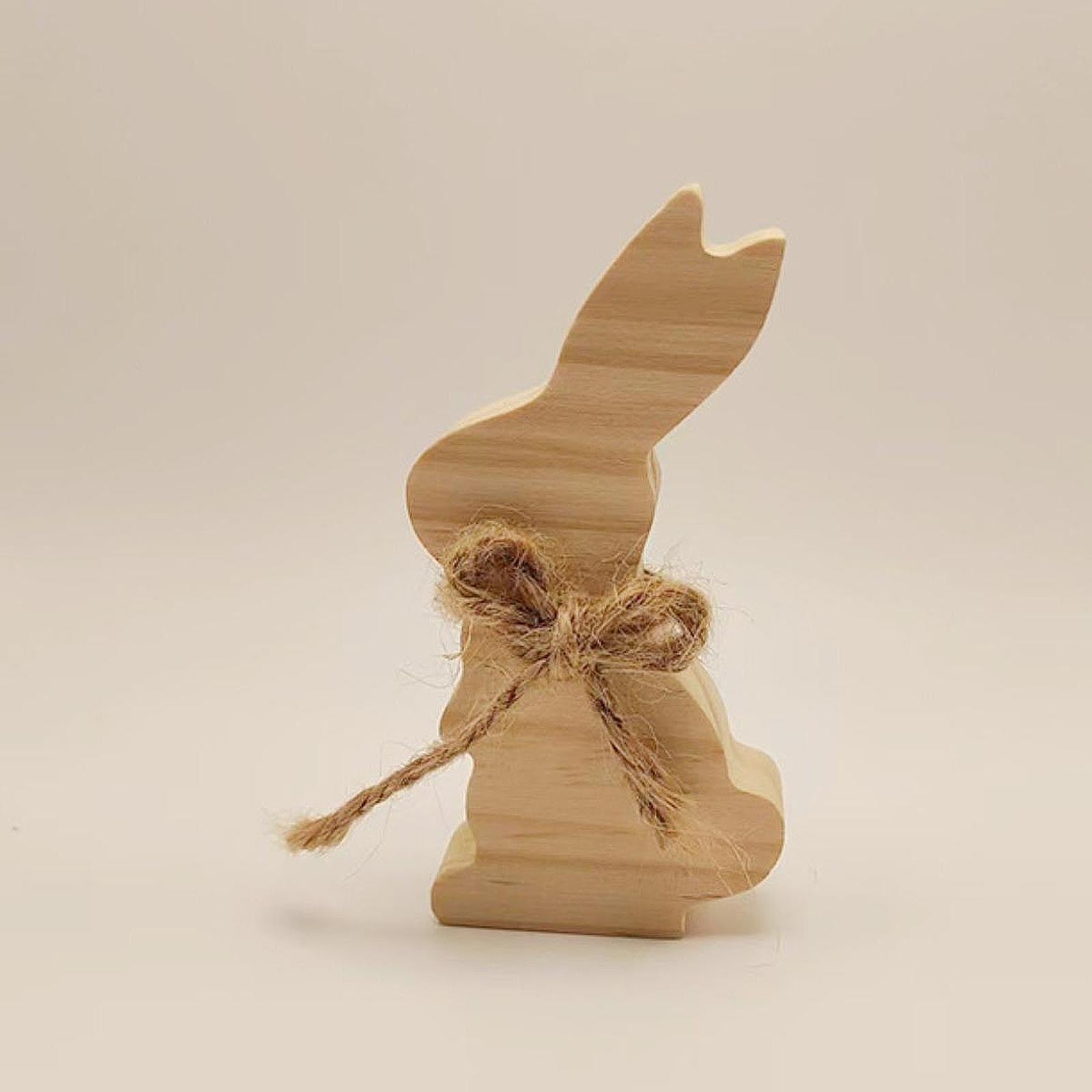 Wooden Bunny Sign Tabletop Centerpieces Display Gift Easter Table Decoration Style D