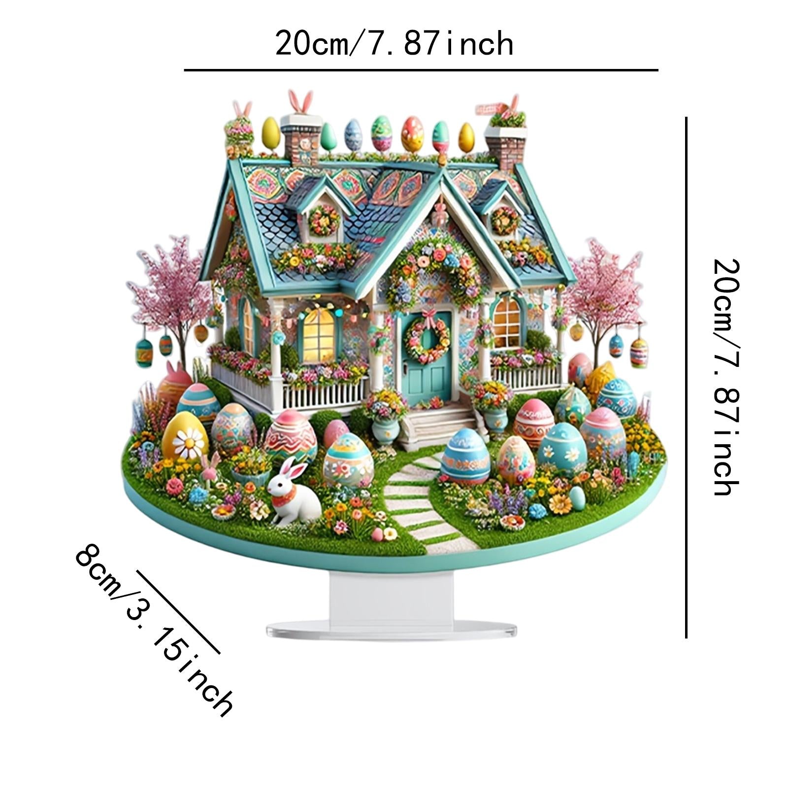 2D Flat Acrylic Sign Cute Easter Ornament for Displaying Theme Party Festive House