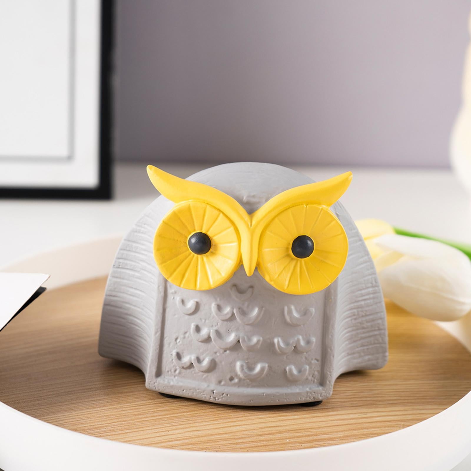 Owl Statue Birds Lovers Gift Resin Owl Figurine for Living Room Bedroom Desk