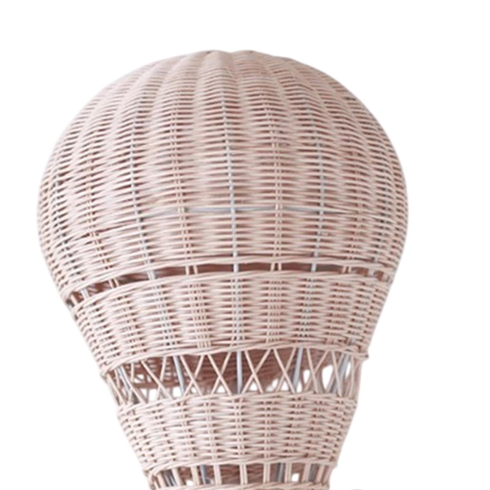 Rattan Hot Air Balloon Wall Decoration 30x22cm for Children's Bedroom Sturdy