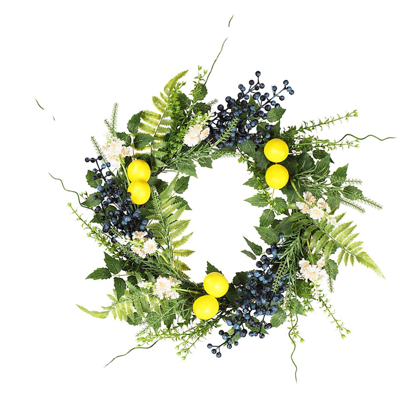 Summer Wreath for Front Door Practical Party Decor for Farmhouse Wall Window