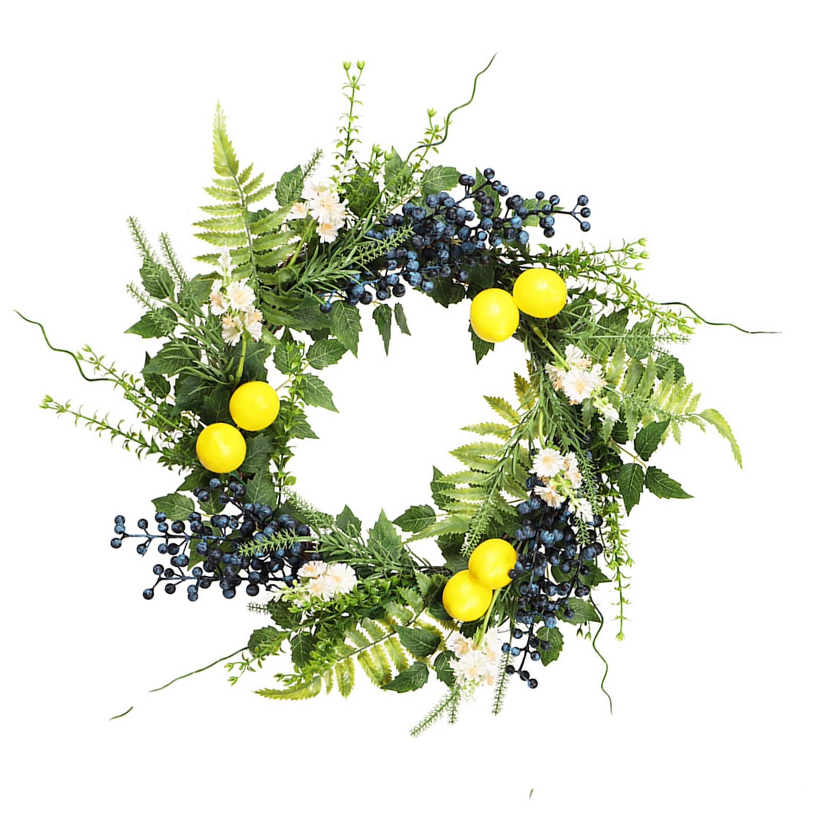 Summer Wreath for Front Door Practical Party Decor for Farmhouse Wall Window