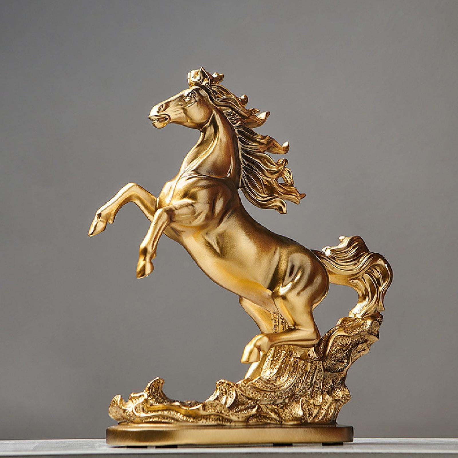 Horse Statue Tabletop Decor Resin Figurine for Cabinet Living Room Bookshelf