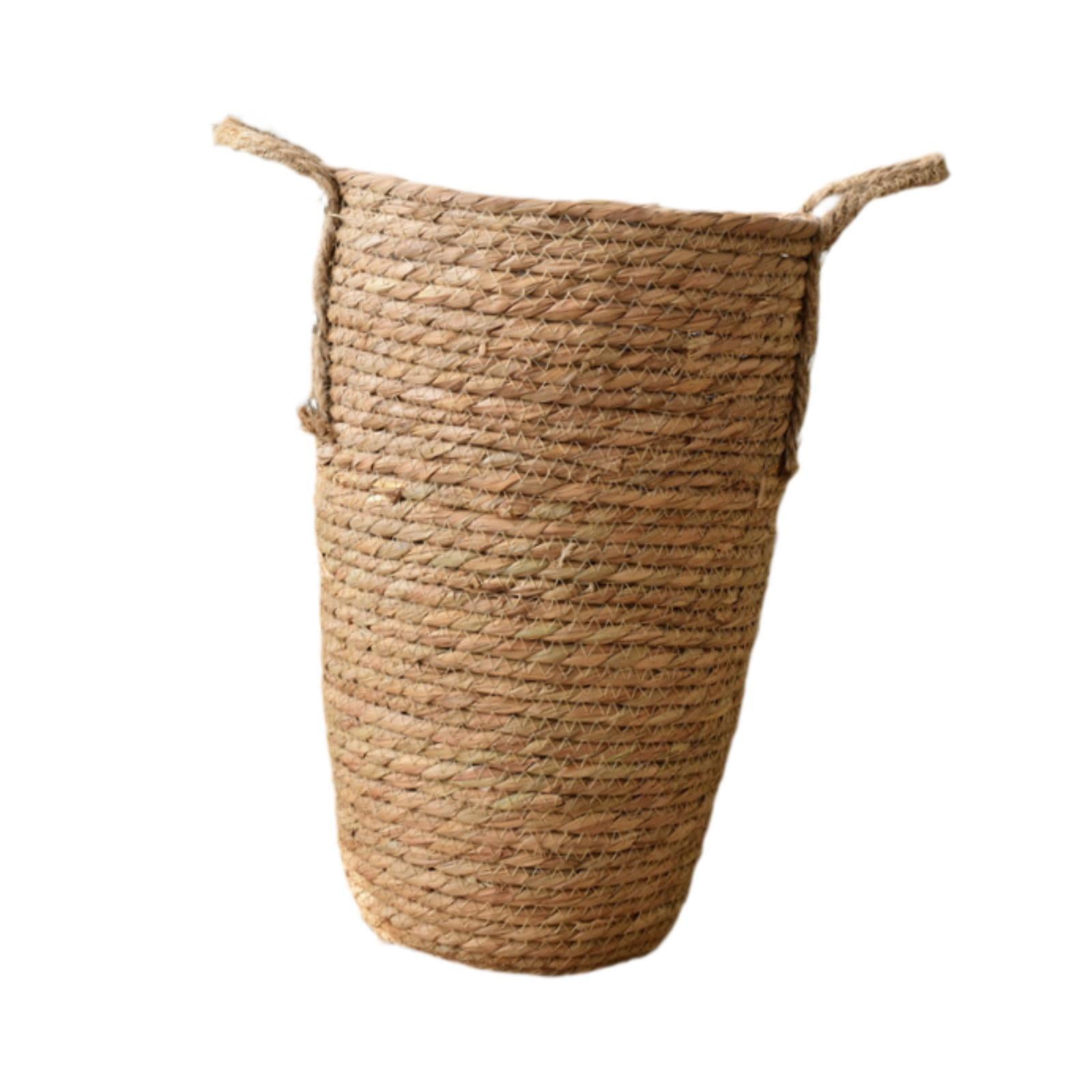 Straw Woven Planter Basket Multifunctional Organizer for Floor Indoor M