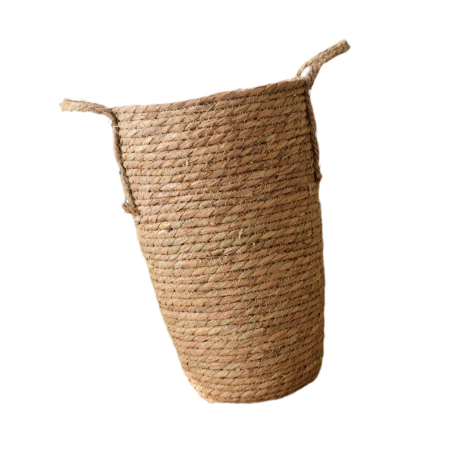Straw Woven Planter Basket Multifunctional Organizer for Floor Indoor M