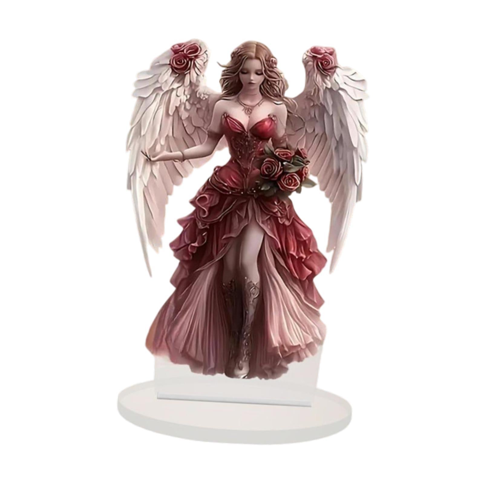 2D Flat Acrylic Table Ornament Decorative Fireplace Gift Bohemian Angel Sign