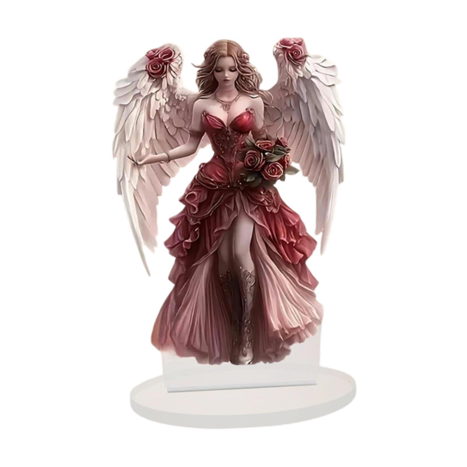 2D Flat Acrylic Table Ornament Decorative Fireplace Gift Bohemian Angel Sign