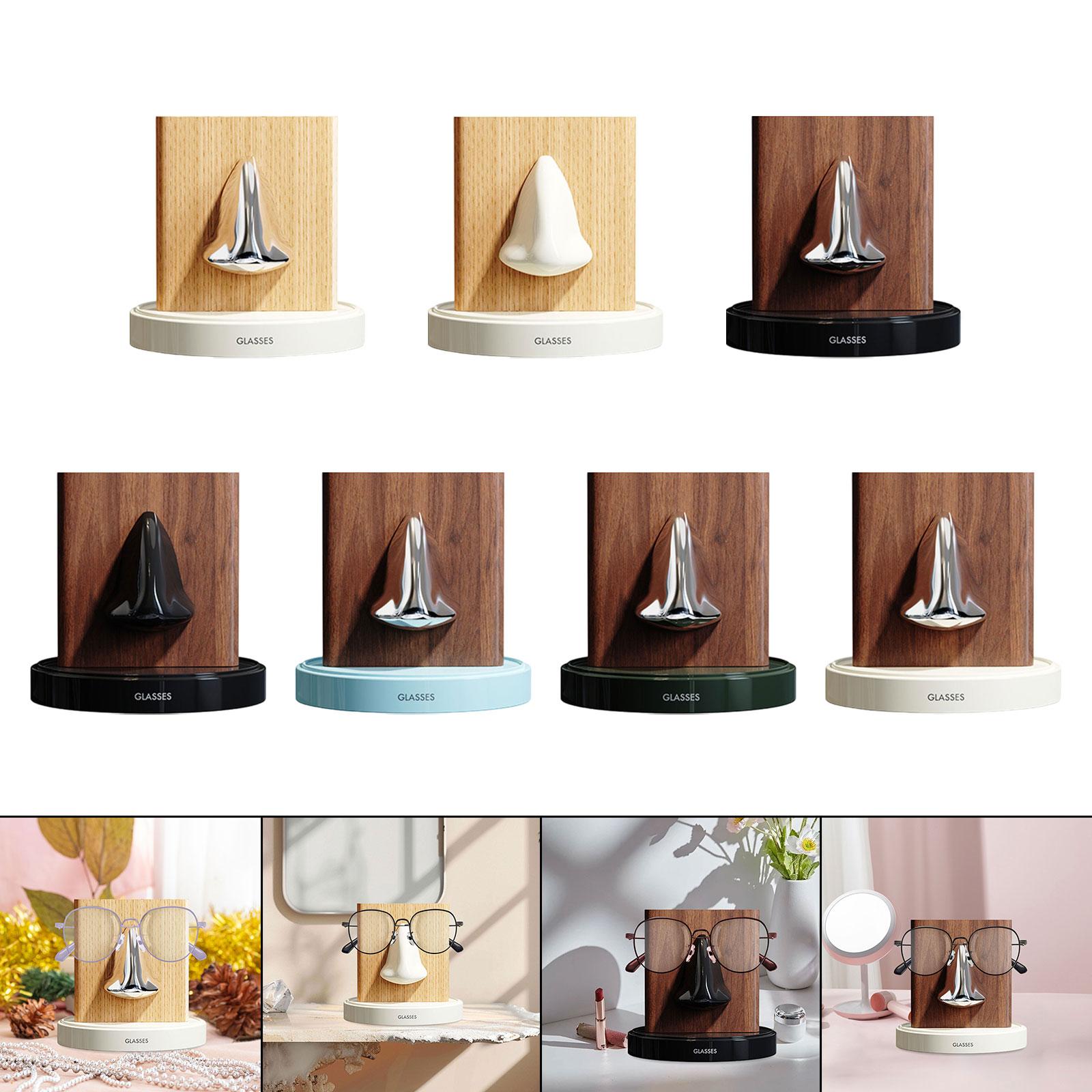 Human Nose Glasses Holder Stand Friends Gift for Bedroom Entryway Home Decor White Silvery Yellow