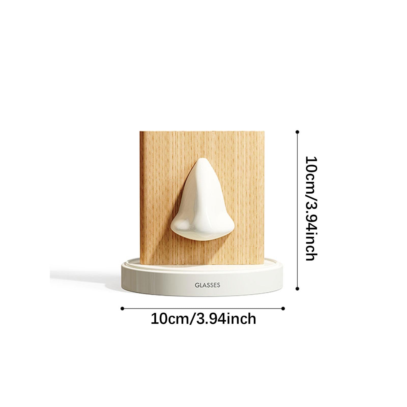 Human Nose Glasses Holder Stand Friends Gift for Bedroom Entryway Home Decor White Yellow