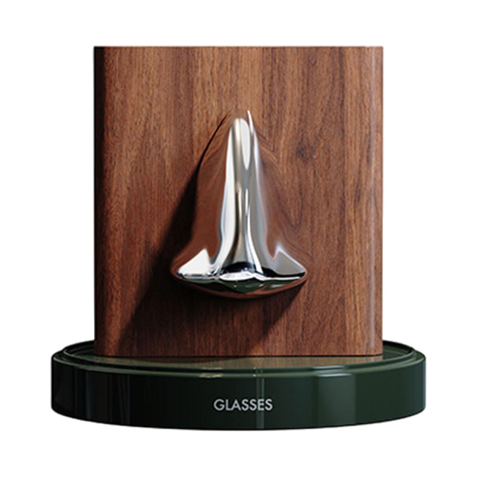Human Nose Glasses Holder Stand Friends Gift for Bedroom Entryway Home Decor Green Silvery Brown