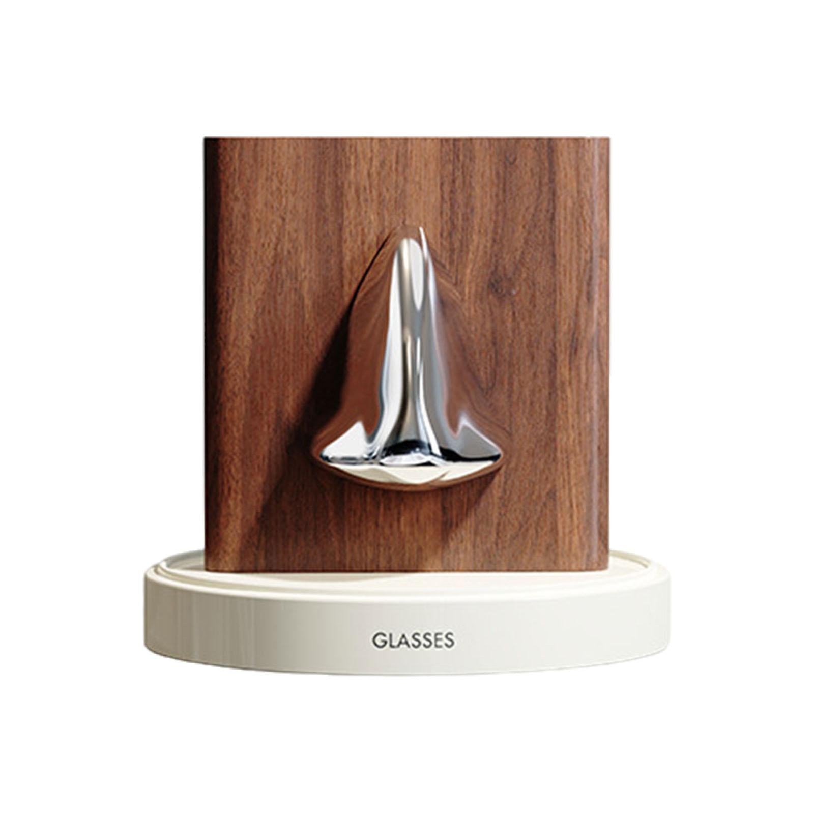 Human Nose Glasses Holder Stand Friends Gift for Bedroom Entryway Home Decor White Silvery Brown