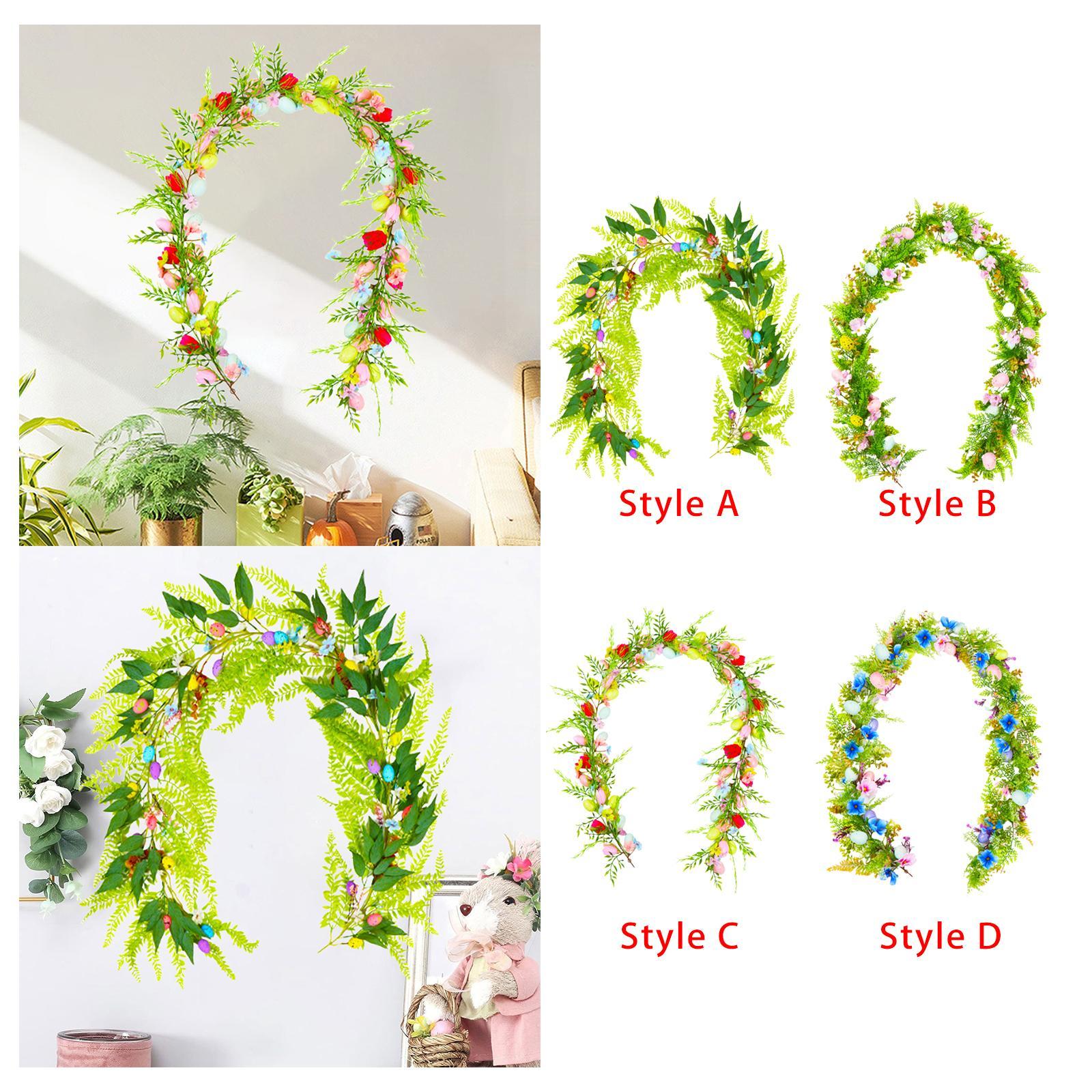 6.23 Feet Easter Garland Hanging Ornament for Farmhouse Birthday Living Room Style A