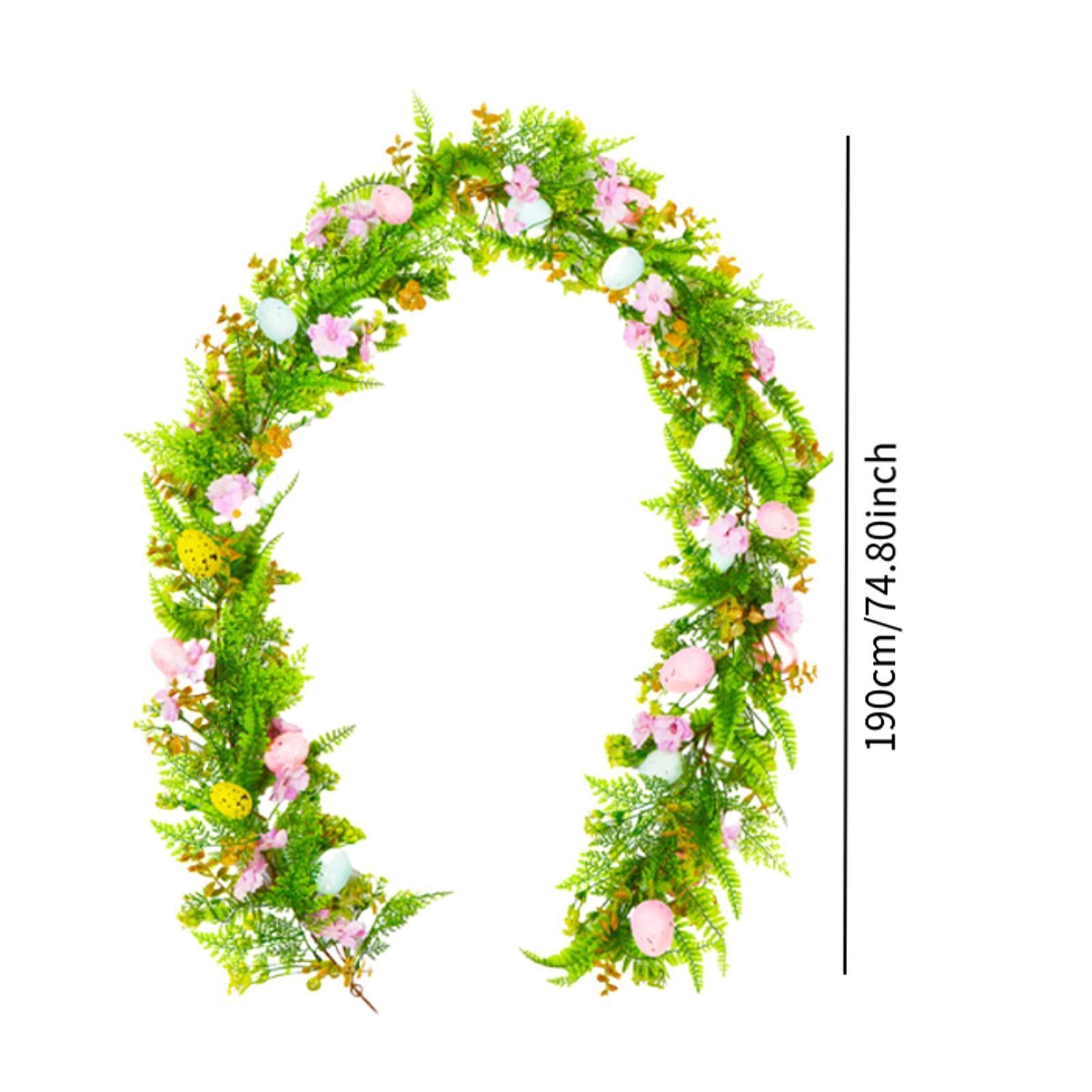 6.23 Feet Easter Garland Hanging Ornament for Farmhouse Birthday Living Room Style B