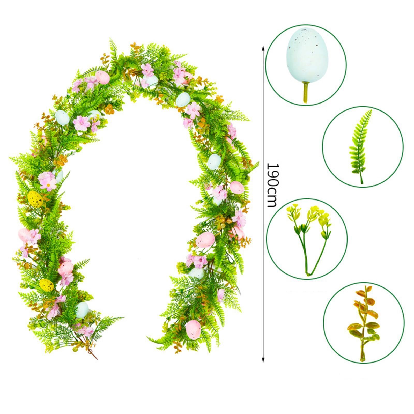 6.23 Feet Easter Garland Hanging Ornament for Farmhouse Birthday Living Room Style B