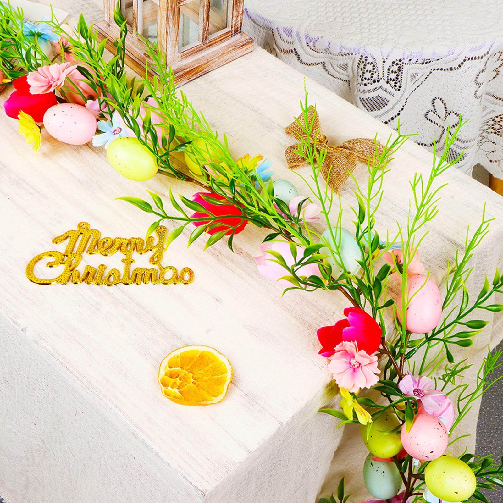 6.23 Feet Easter Garland Hanging Ornament for Farmhouse Birthday Living Room Style C