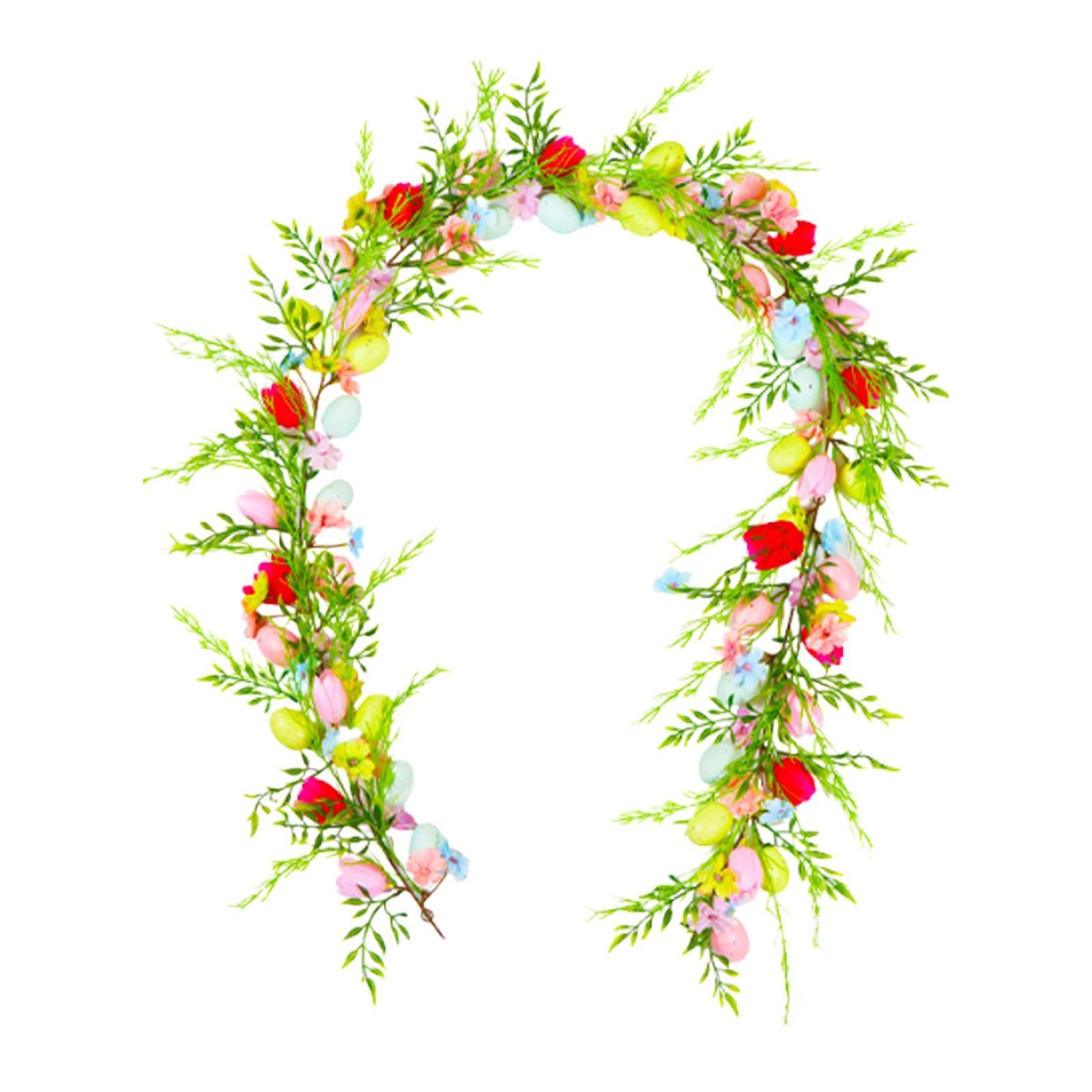 6.23 Feet Easter Garland Hanging Ornament for Farmhouse Birthday Living Room Style C