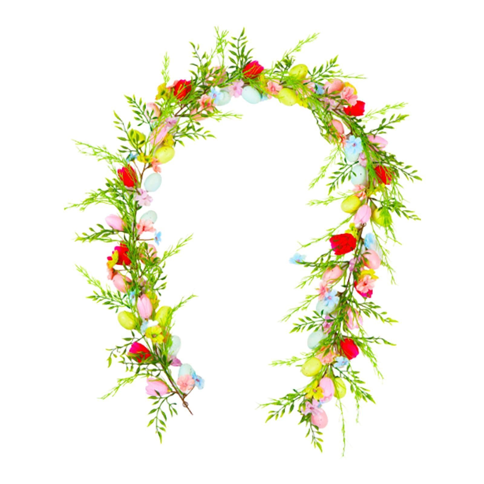 6.23 Feet Easter Garland Hanging Ornament for Farmhouse Birthday Living Room Style C