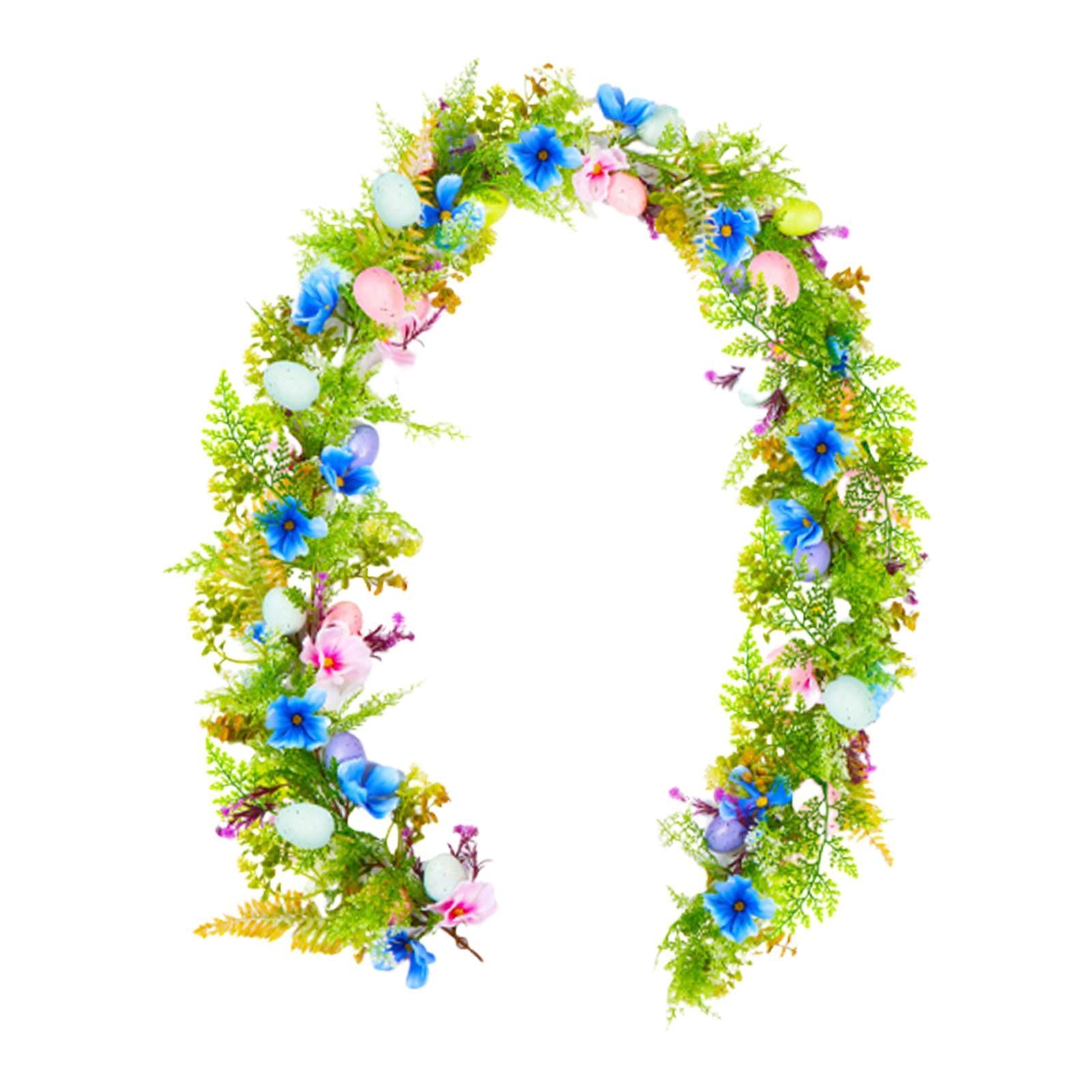 6.23 Feet Easter Garland Hanging Ornament for Farmhouse Birthday Living Room Style D