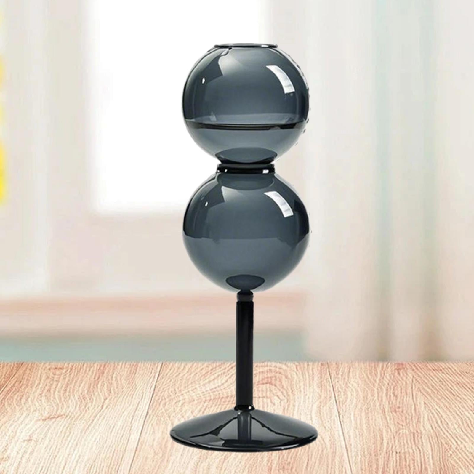 Glass Bubble Vase Modern Photo Prop Table Decoration for Porch Balcony Shelf