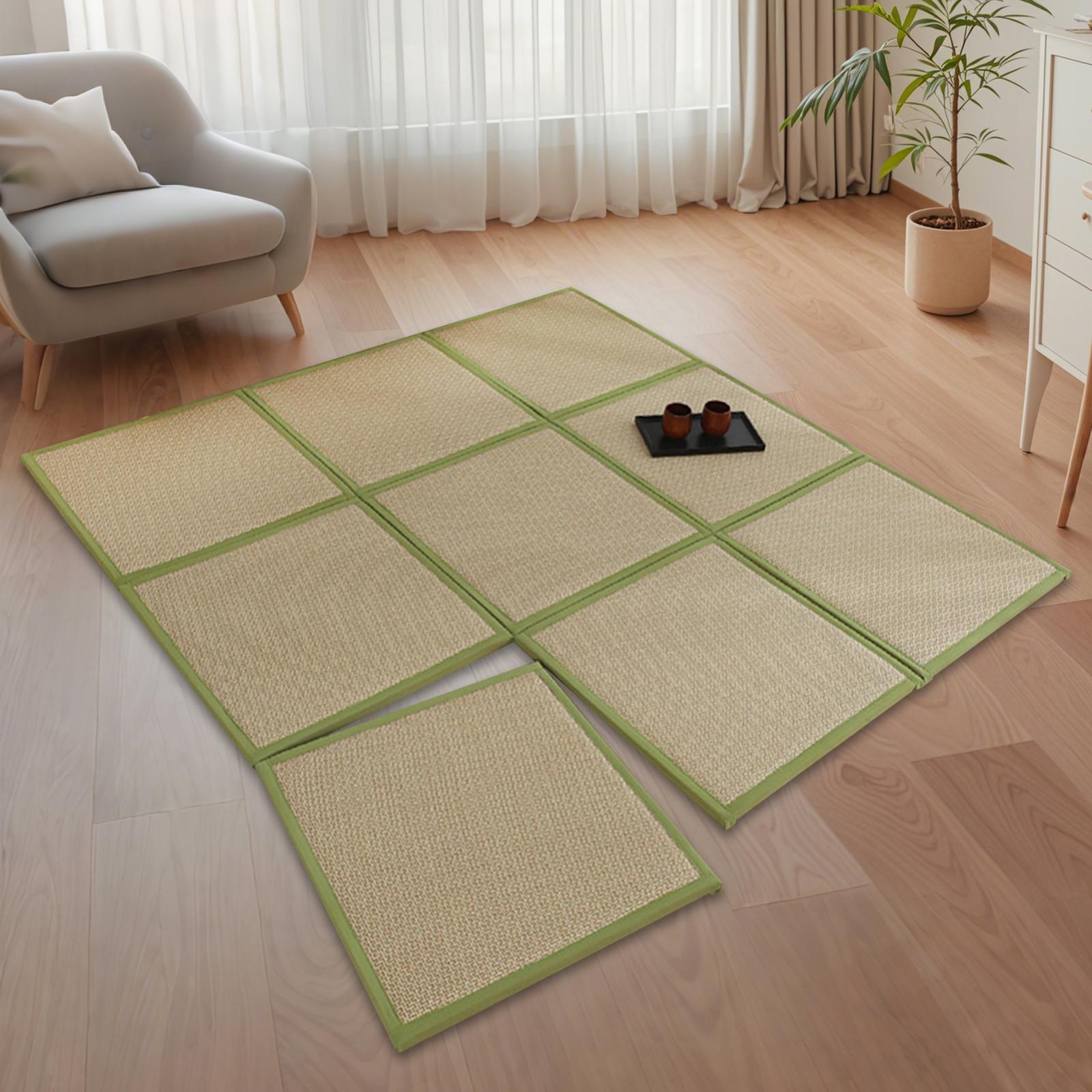 180x180cm Rattan Japanese Tatami Mat Breathable Crawling Playmat for Bedroom Style B
