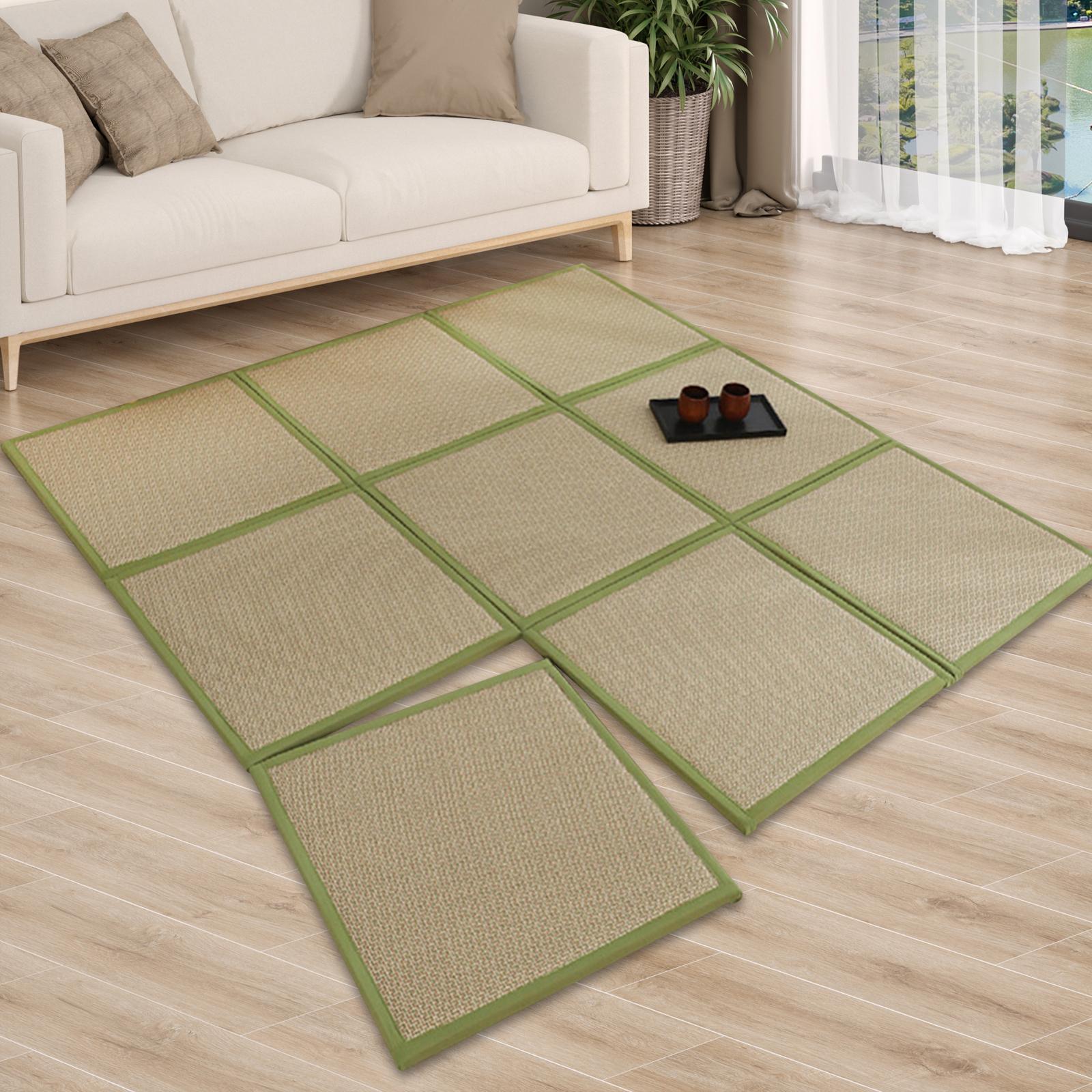 180x180cm Rattan Japanese Tatami Mat Breathable Crawling Playmat for Bedroom Style B