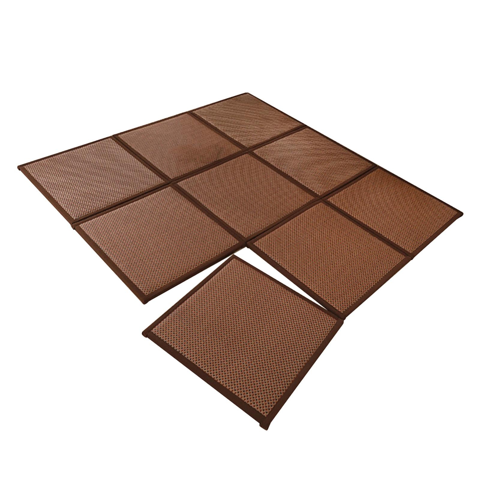 180x180cm Rattan Japanese Tatami Mat Breathable Crawling Playmat for Bedroom Style C