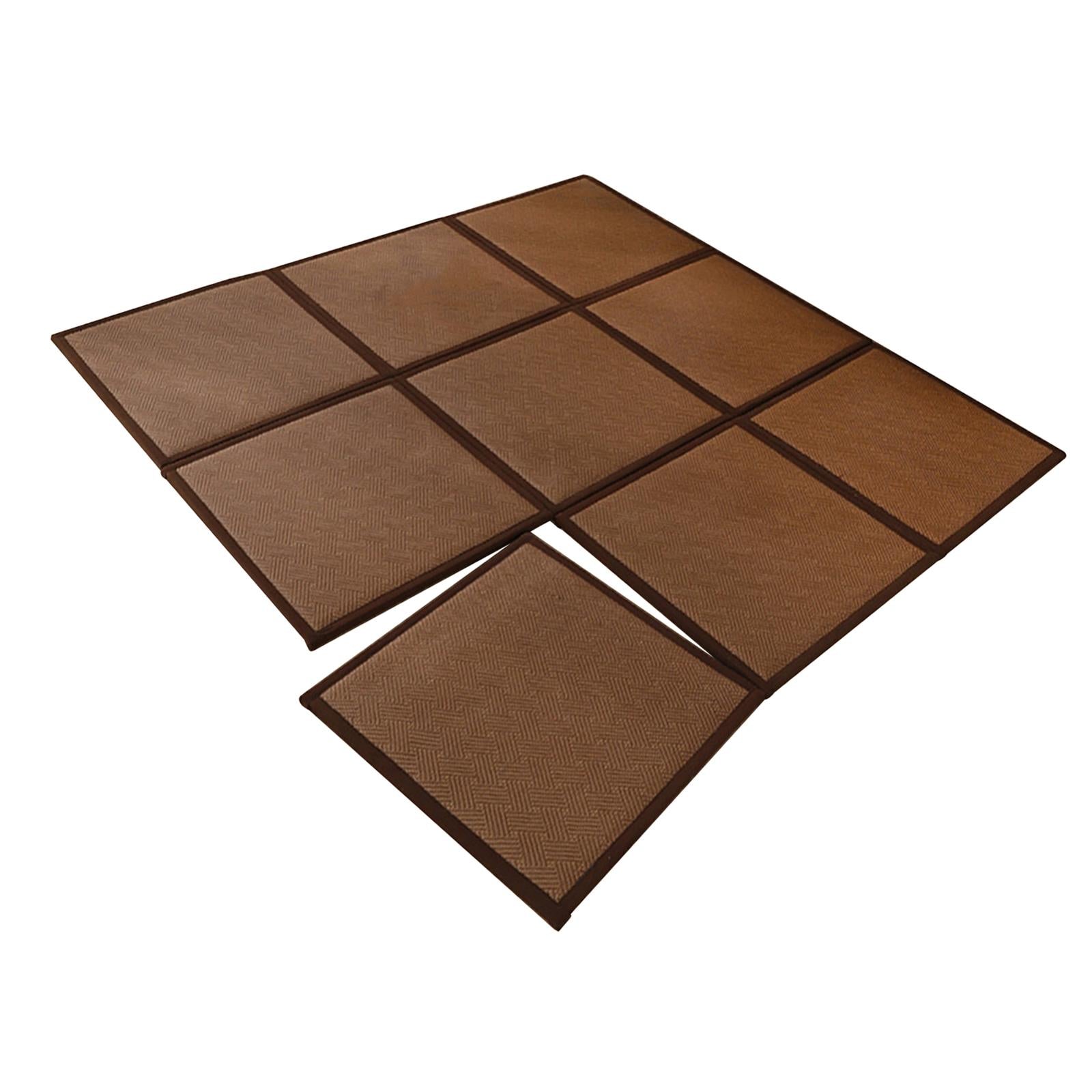 180x180cm Rattan Japanese Tatami Mat Breathable Crawling Playmat for Bedroom Style D