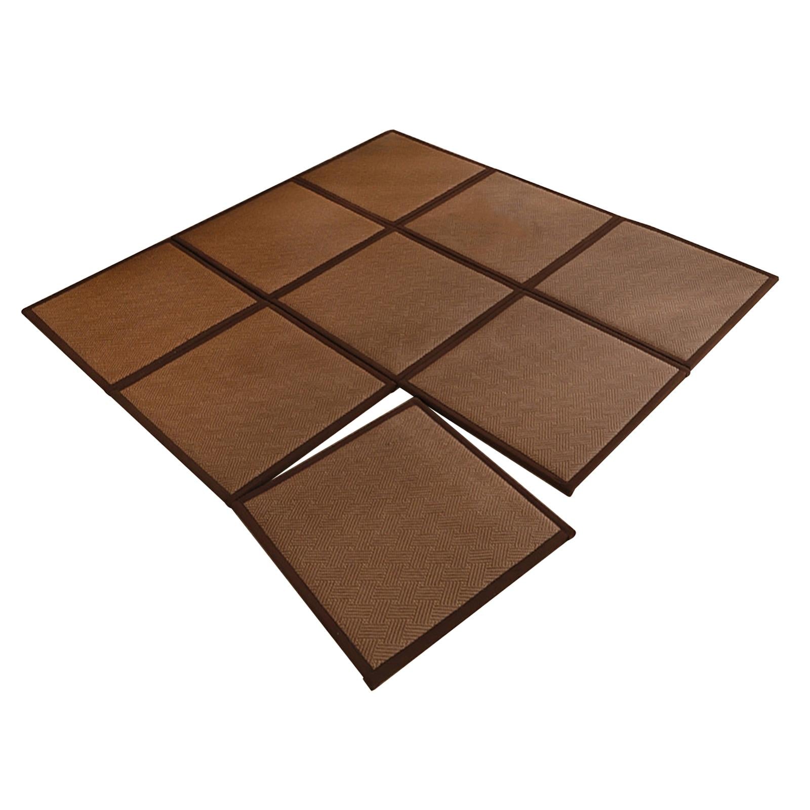 180x180cm Rattan Japanese Tatami Mat Breathable Crawling Playmat for Bedroom Style D