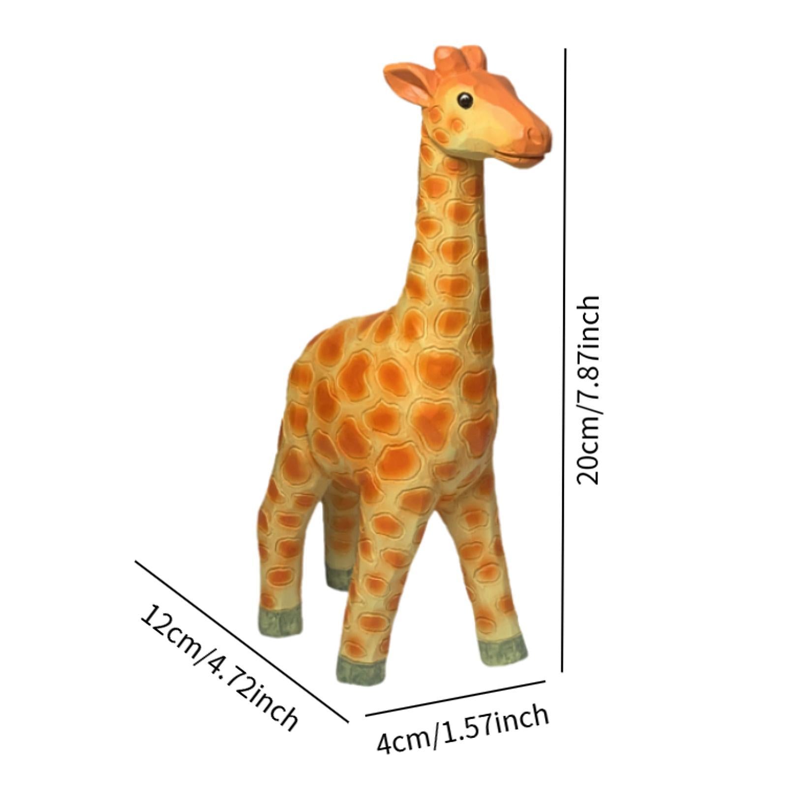 Resin Giraffe Model Statue 12x4x20cm for Study Room Cabinet Decor Decorative