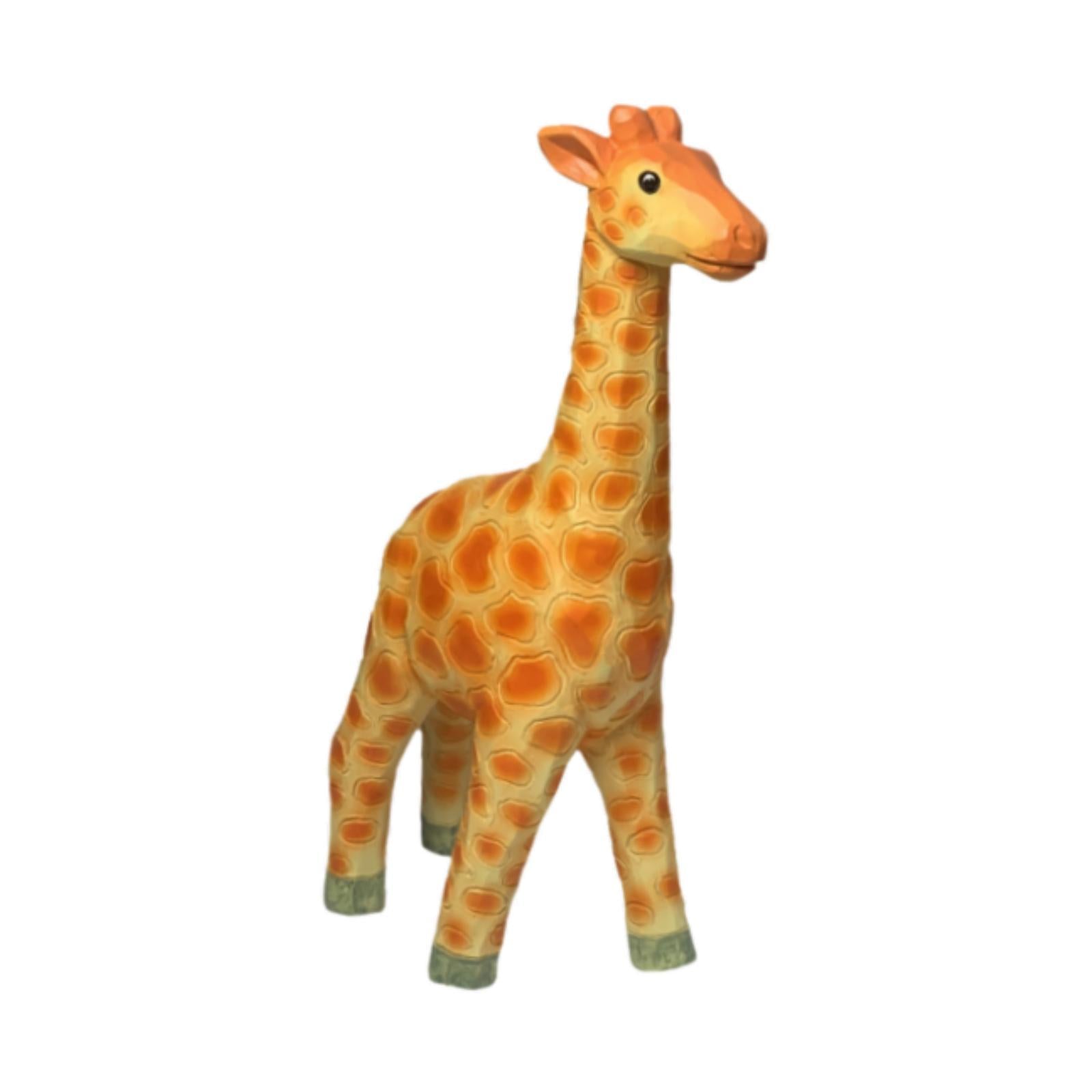 Resin Giraffe Model Statue 12x4x20cm for Study Room Cabinet Decor Decorative