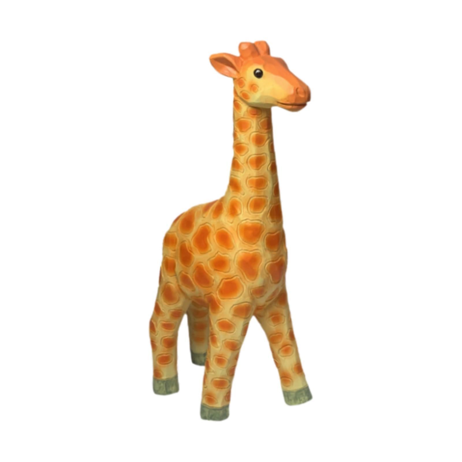 Resin Giraffe Model Statue 12x4x20cm for Study Room Cabinet Decor Decorative