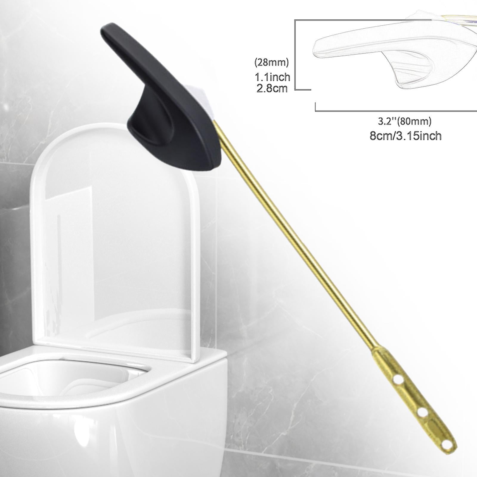 Toilet Tank Flush Handle Easy Installation Rust Resistant Toilet Repair Tool Black