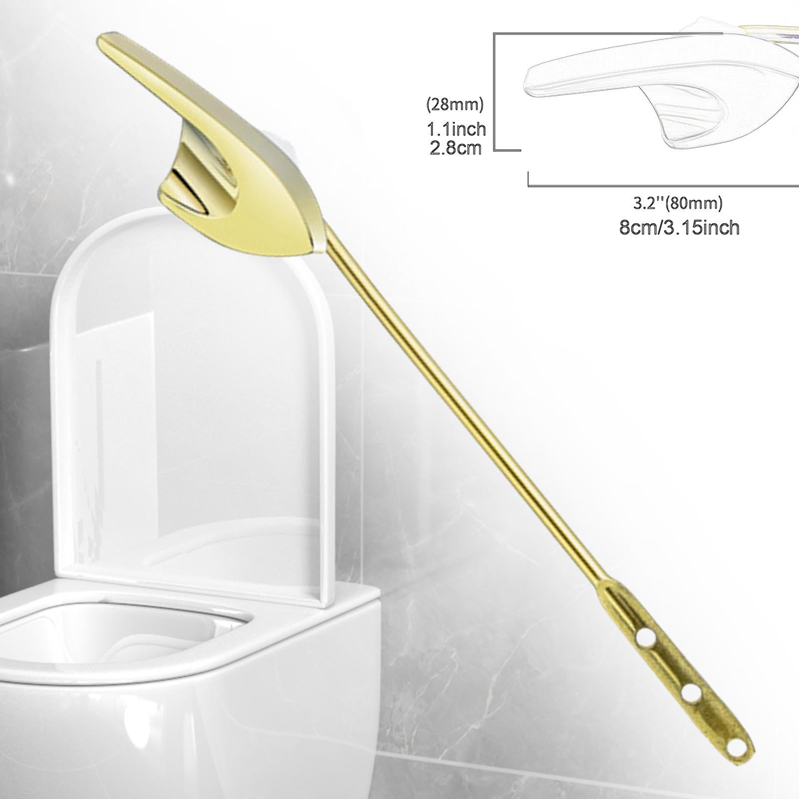 Toilet Tank Flush Handle Easy Installation Rust Resistant Toilet Repair Tool Gold