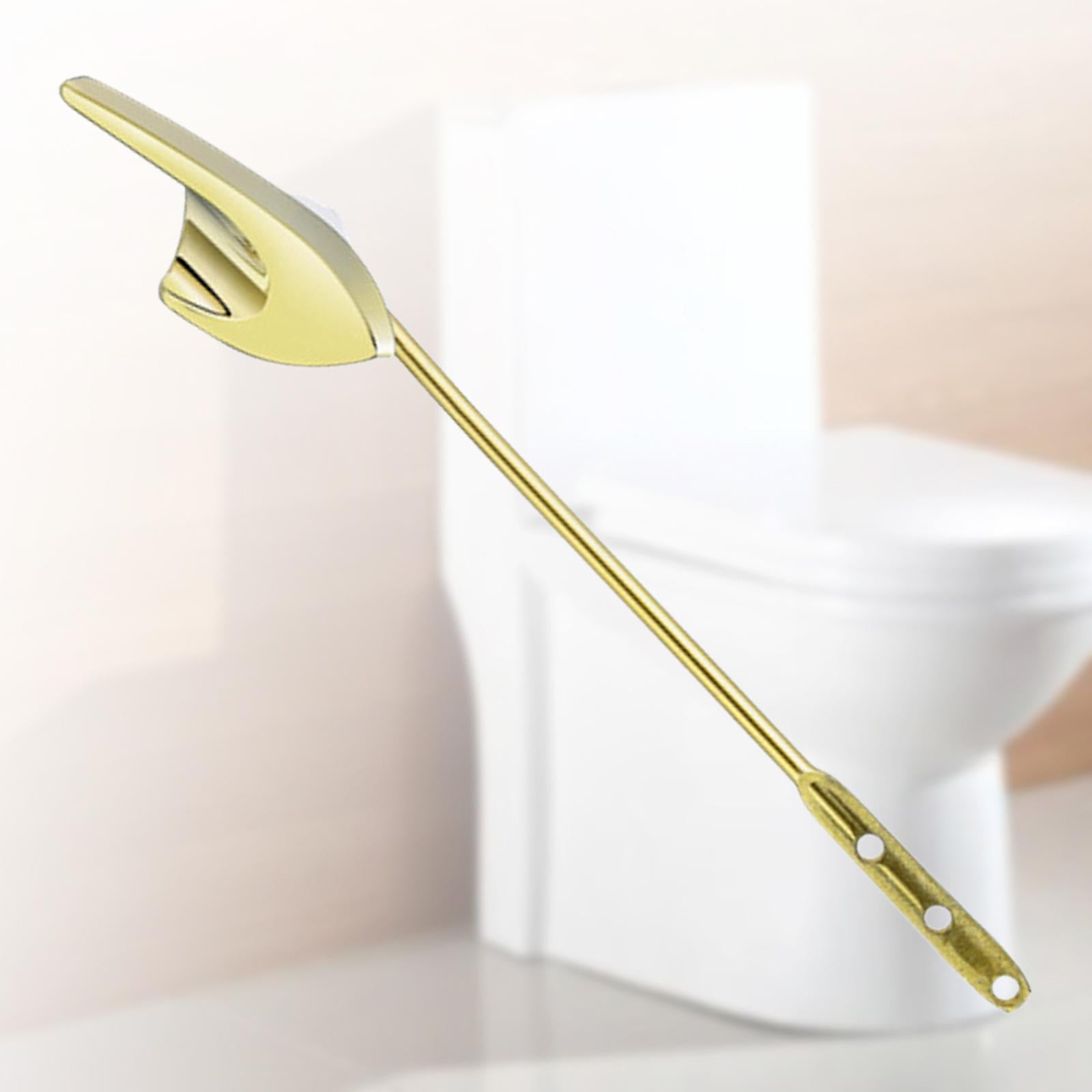 Toilet Tank Flush Handle Easy Installation Rust Resistant Toilet Repair Tool Gold